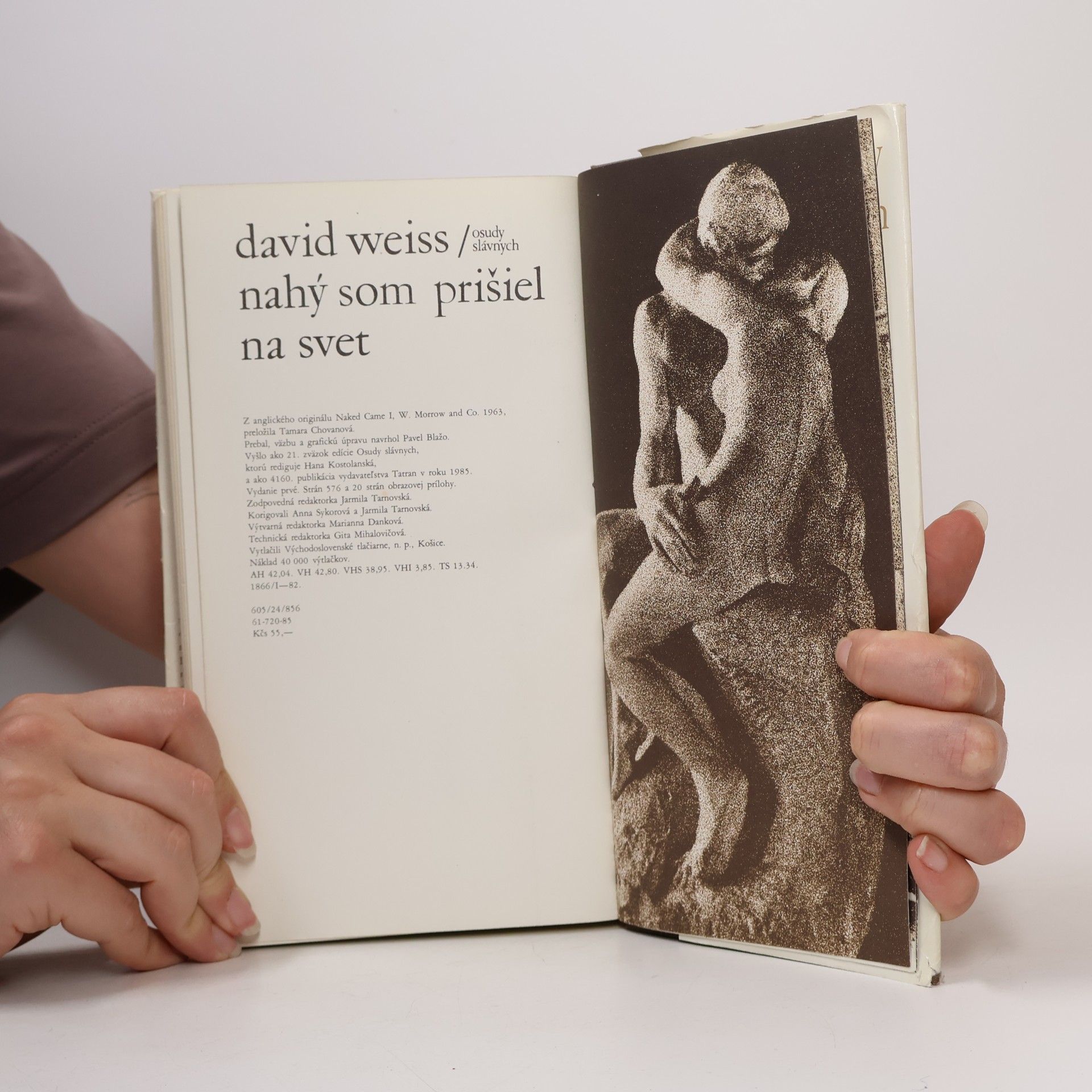 David Weiss Nahý som prišiel na svet