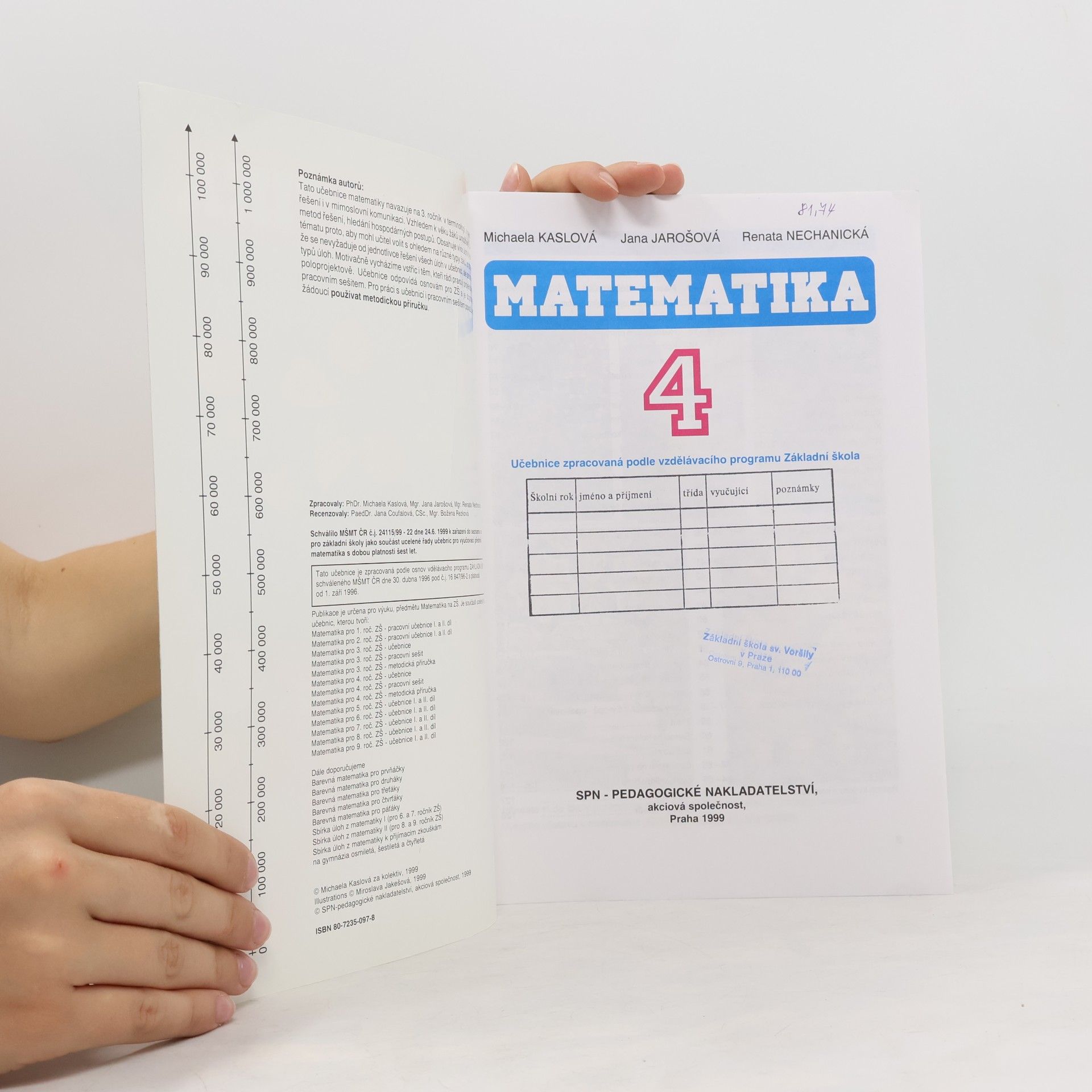 Michaela Kaslová Matematika pro 4. ročník základní školy