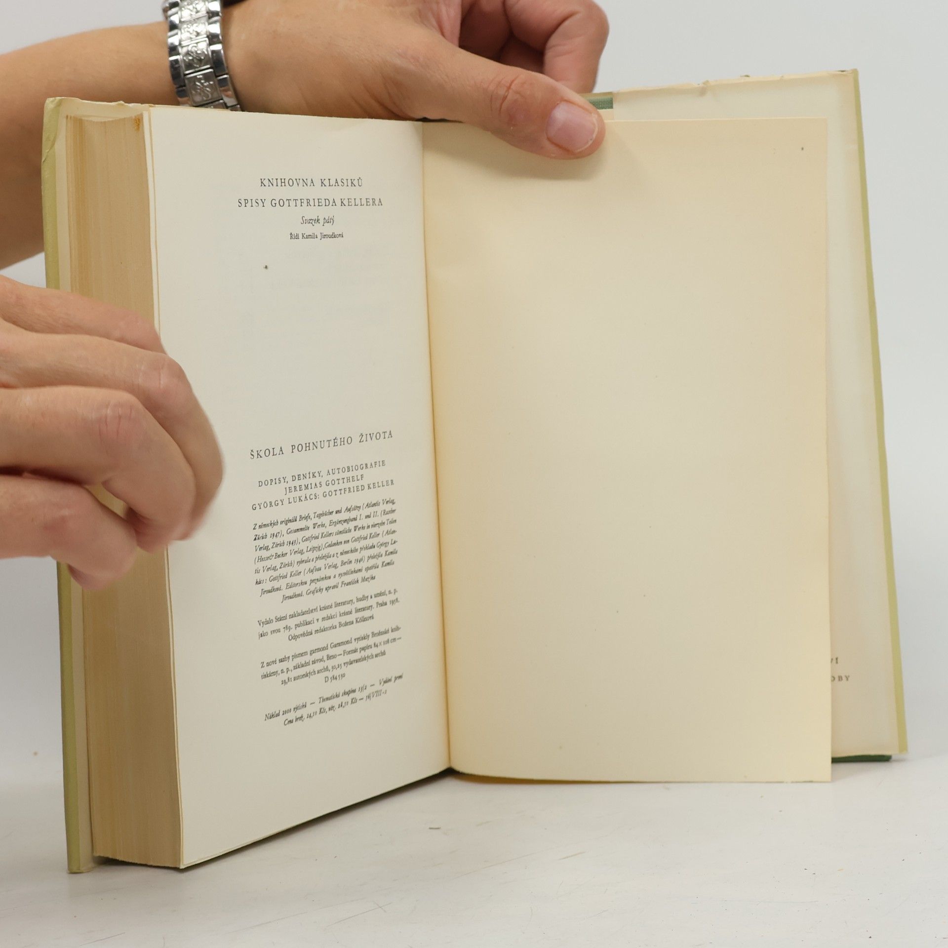 Gottfried Keller Škola pohnutého života. Dopisy, deníky, autobiografie. Jeremias Gotthelf