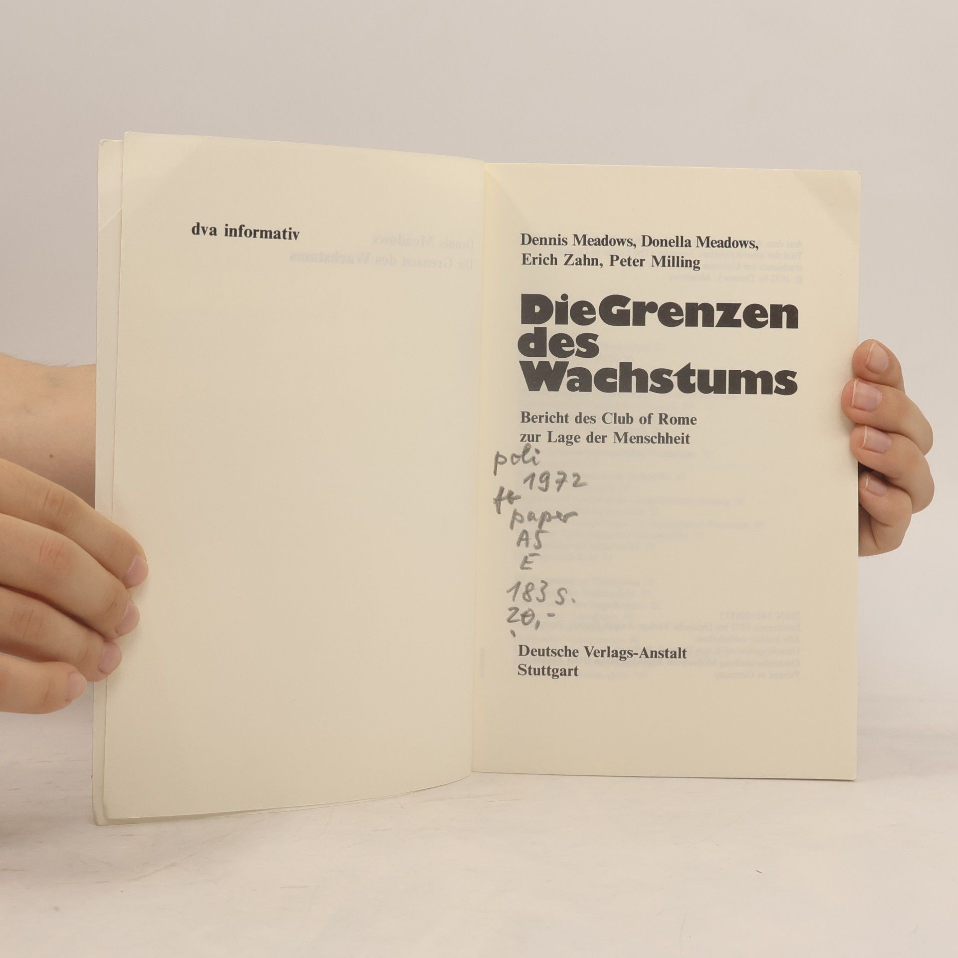 Dennis L. Meadows Die Grenzen des Wachstums