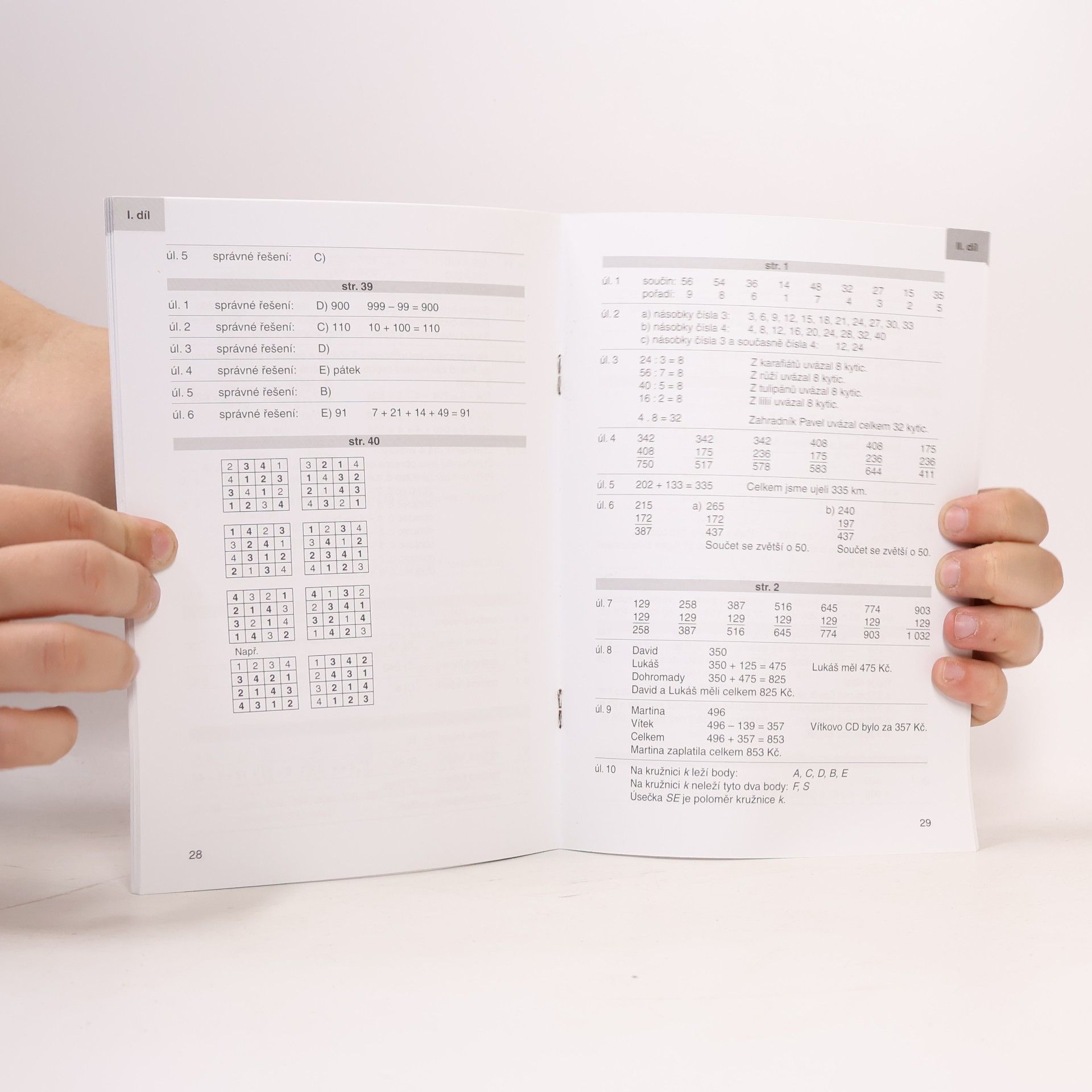 Růžena Blažková Klíč Pracovní sešit k učebnici matematiky 3, I.+II. díl
