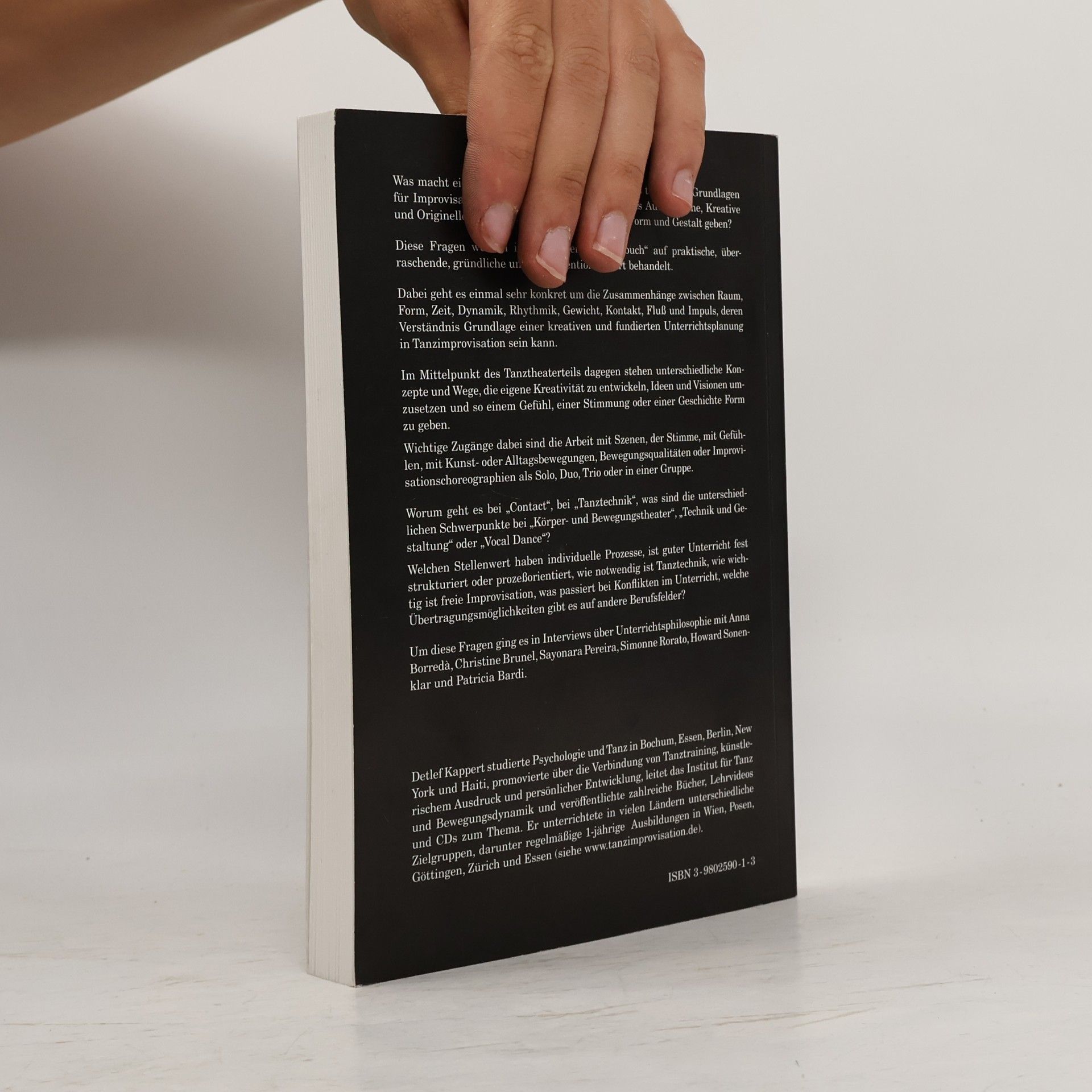 Detlef Kappert Kleines Handbuch für den Unterricht in Tanztheater, Tanzimprovisation und Körpersymbolik