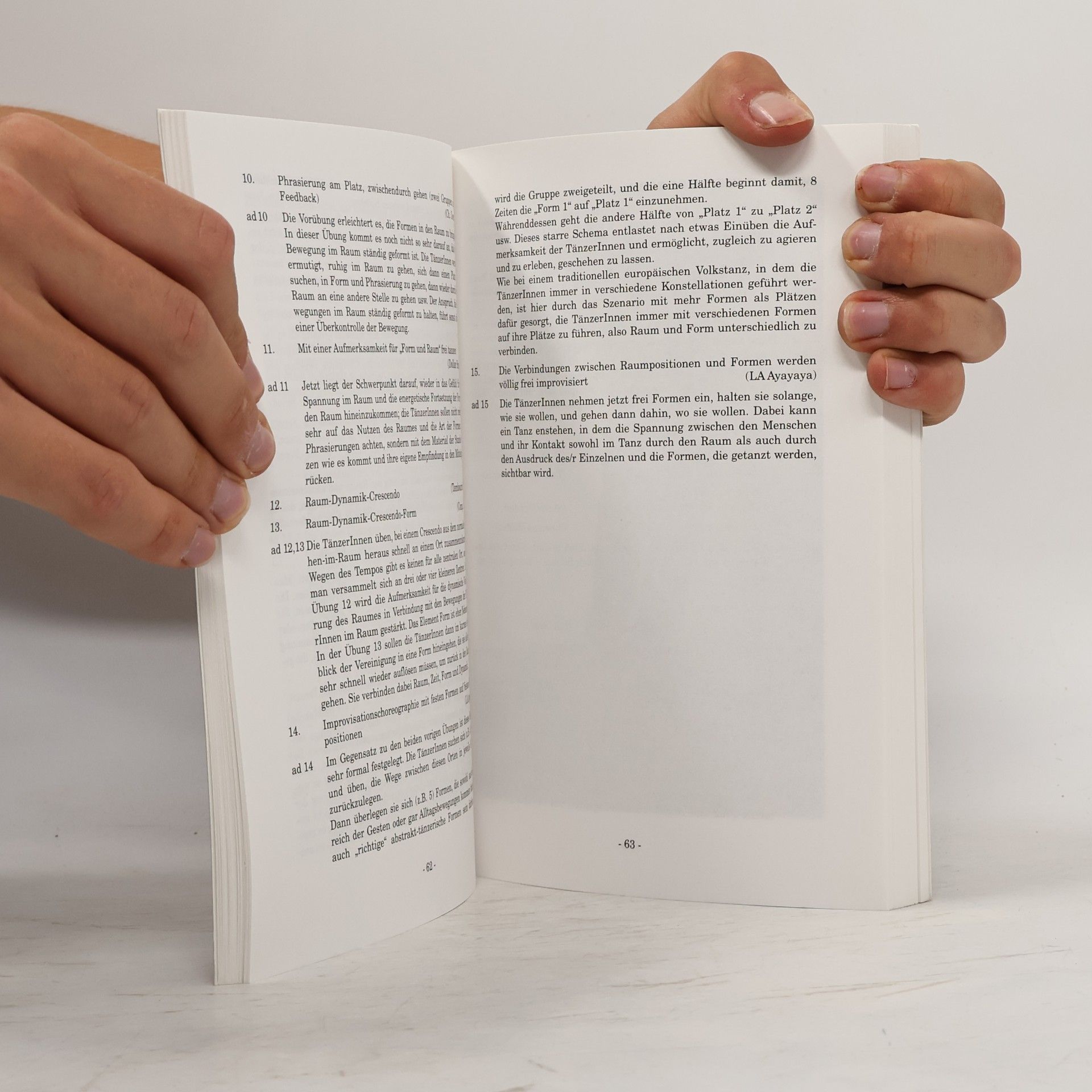 Detlef Kappert Kleines Handbuch für den Unterricht in Tanztheater, Tanzimprovisation und Körpersymbolik
