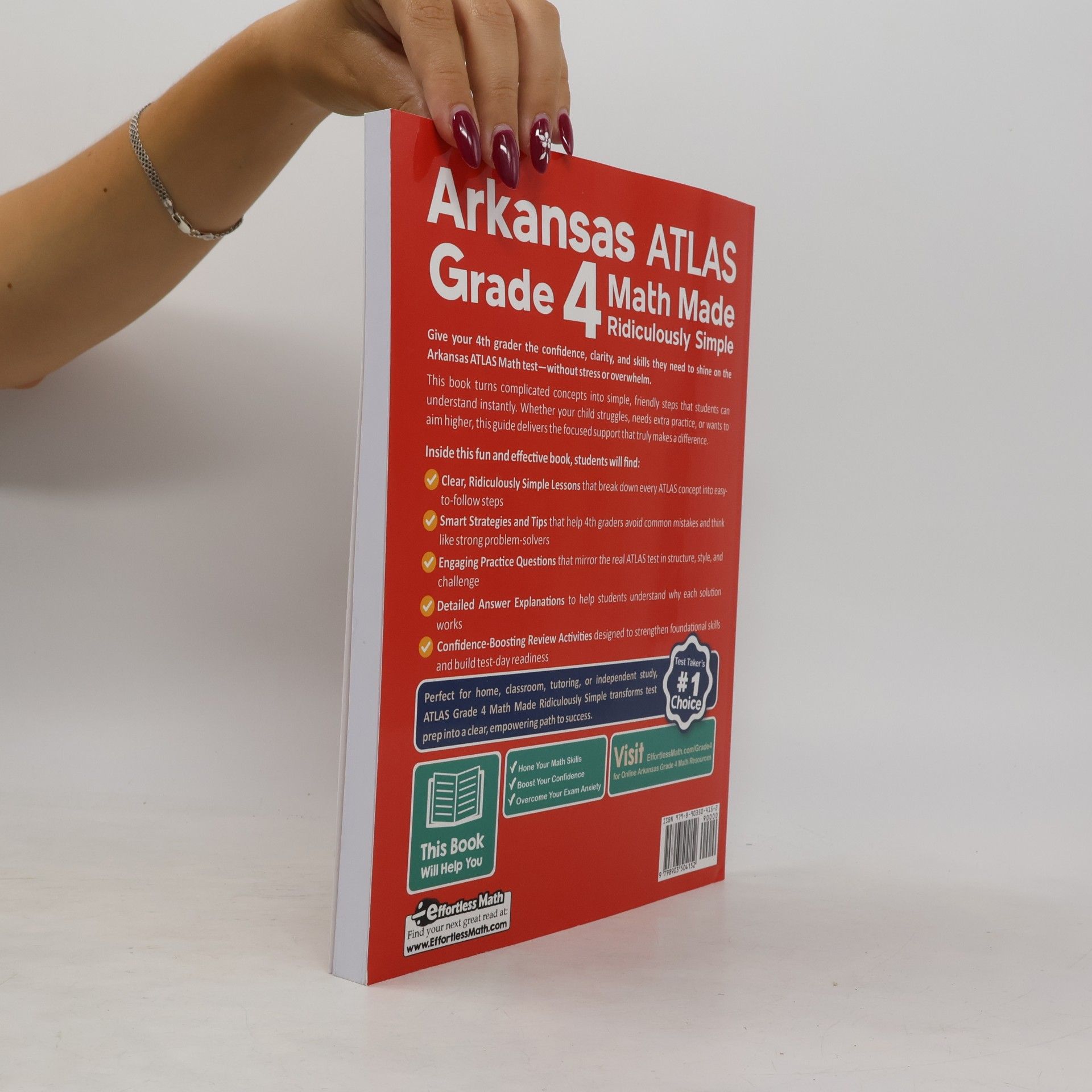 Reza Nazari Arkansas ATLAS Grade 4 Math Made Ridiculously Simple: A Comprehensive 4th Grade Guide to Acing ATLAS Math