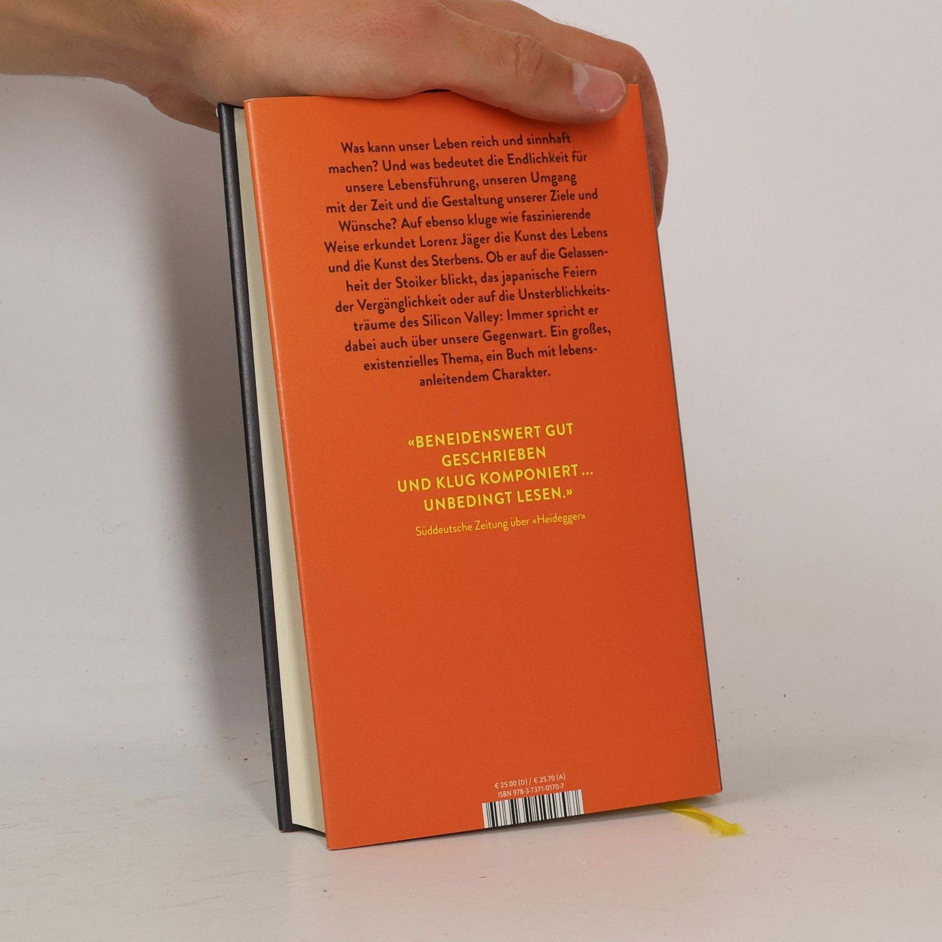 Lorenz Jäger Die Kunst des Lebens, die Kunst des Sterbens