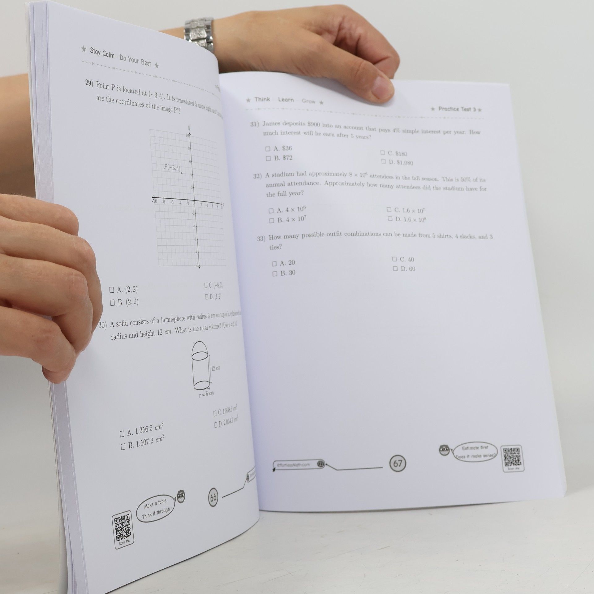 Reza Nazari 6 North Carolina EOG Math Practice Tests for Grade 8 Students: A Complete Guide to Building Math Mastery and Excelling on the North Carolina EOG Test