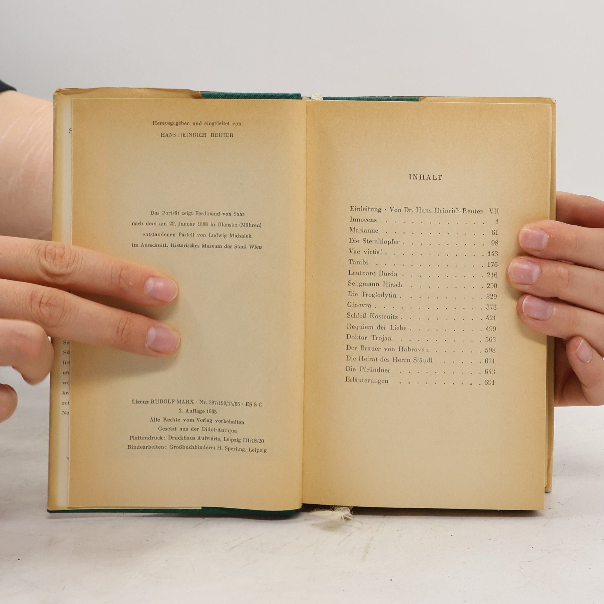 Ferdinand von Saar Requiem der Liebe und Andere Novellen