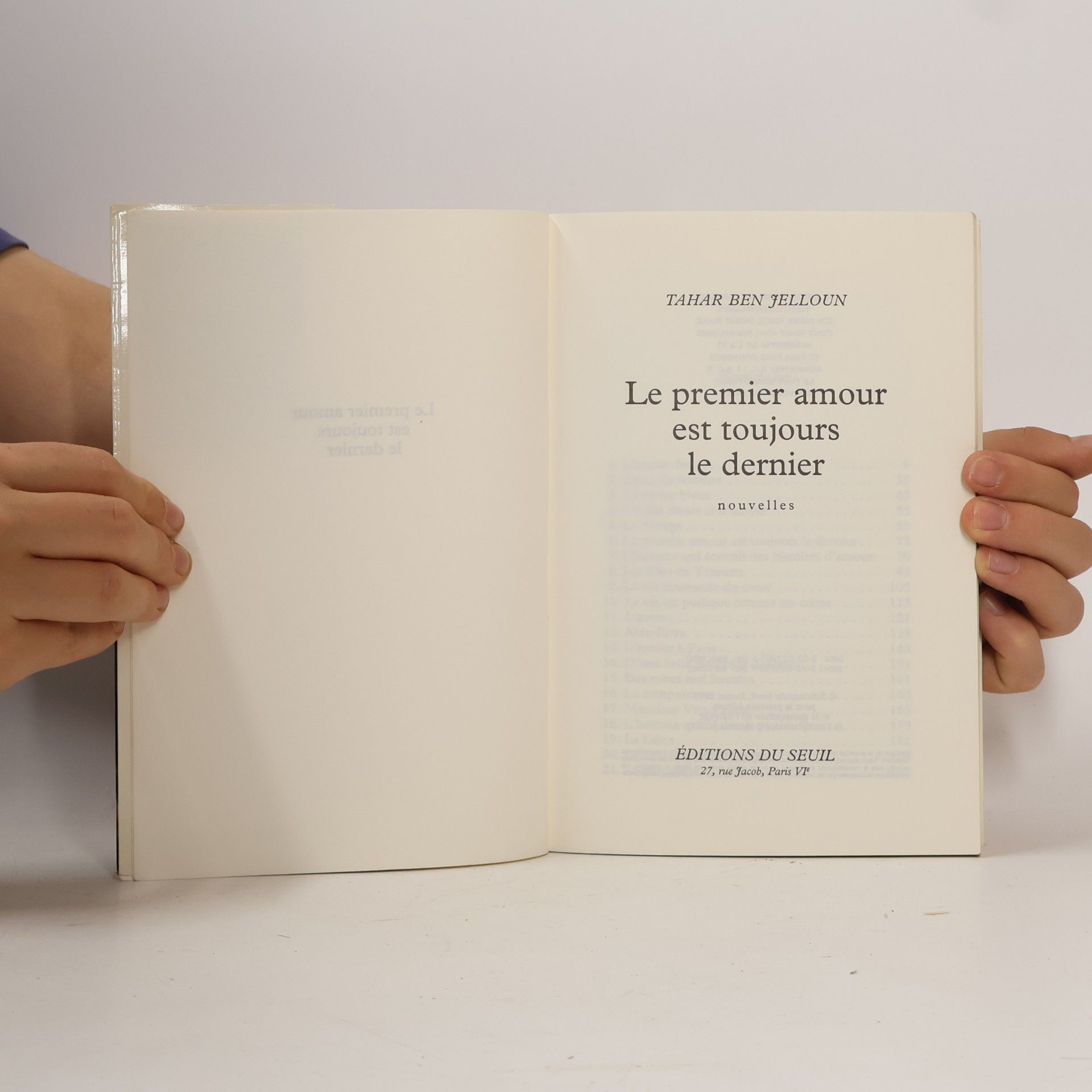 Tahar Ben Jelloun Le premier amour est toujours le dernier