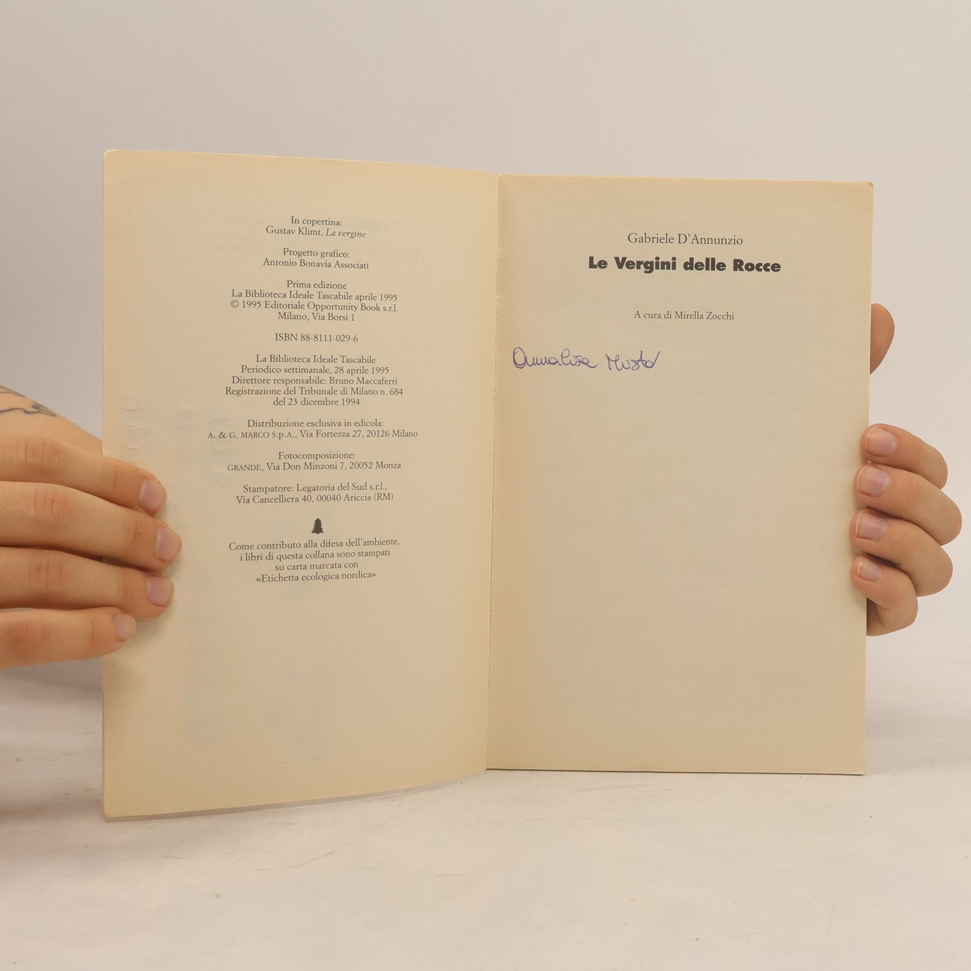 Gabriele D’Annunzio Le Vergini delle Rocce