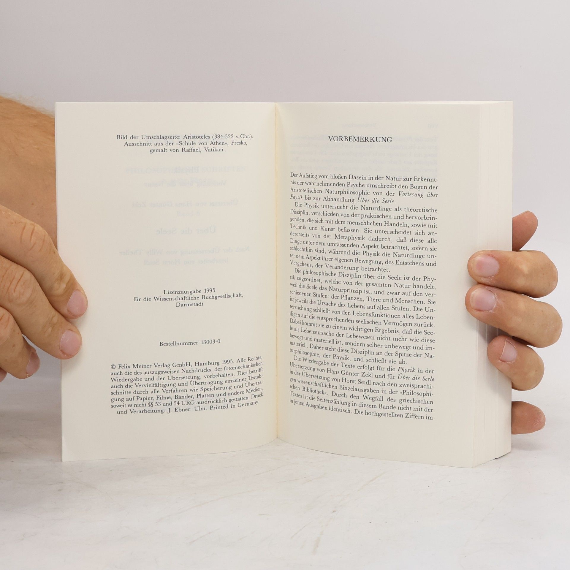Aristotelés Philosophische Schriften 6