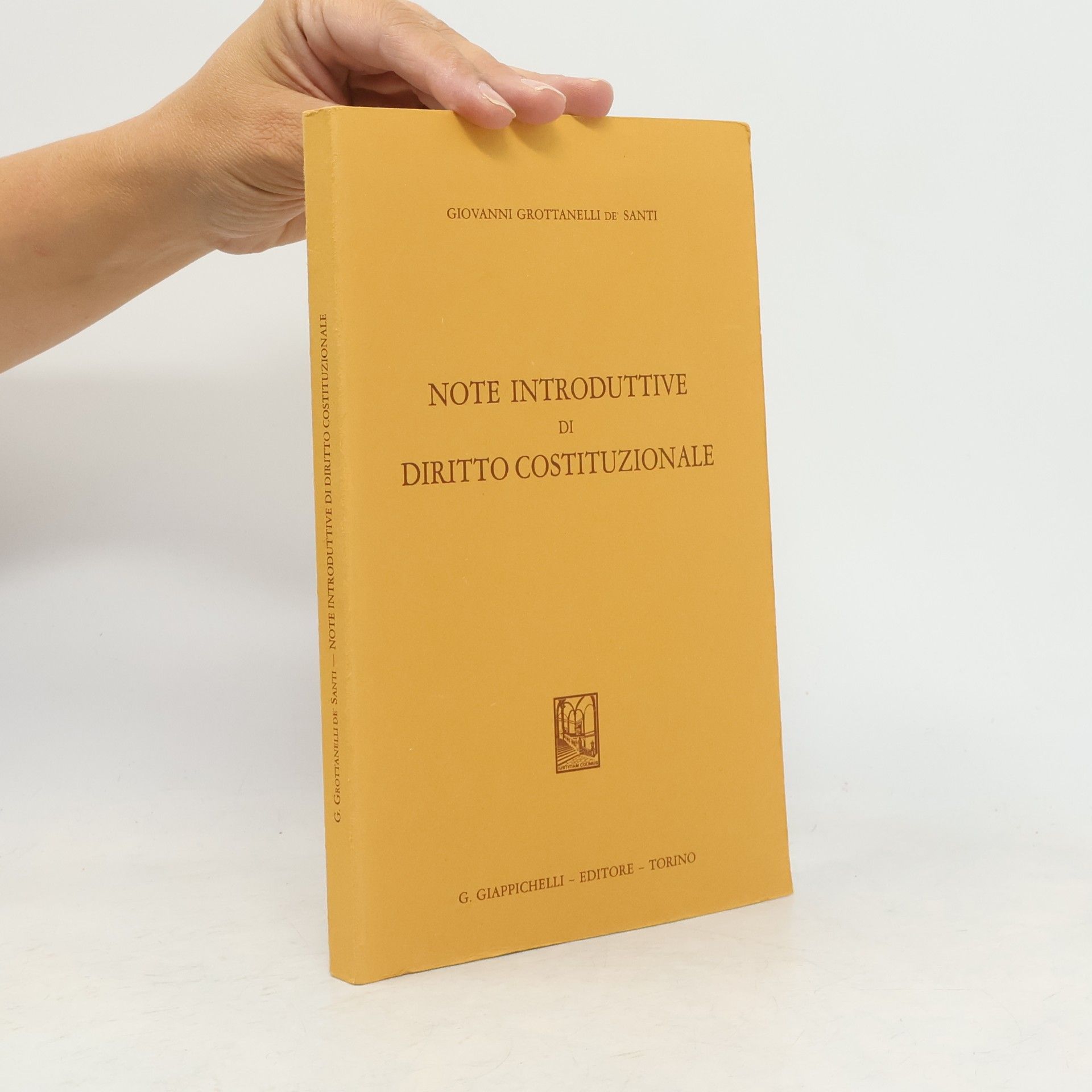 Giovanni Grottanelli de' Santi Note introduttive di diritto costituzionale