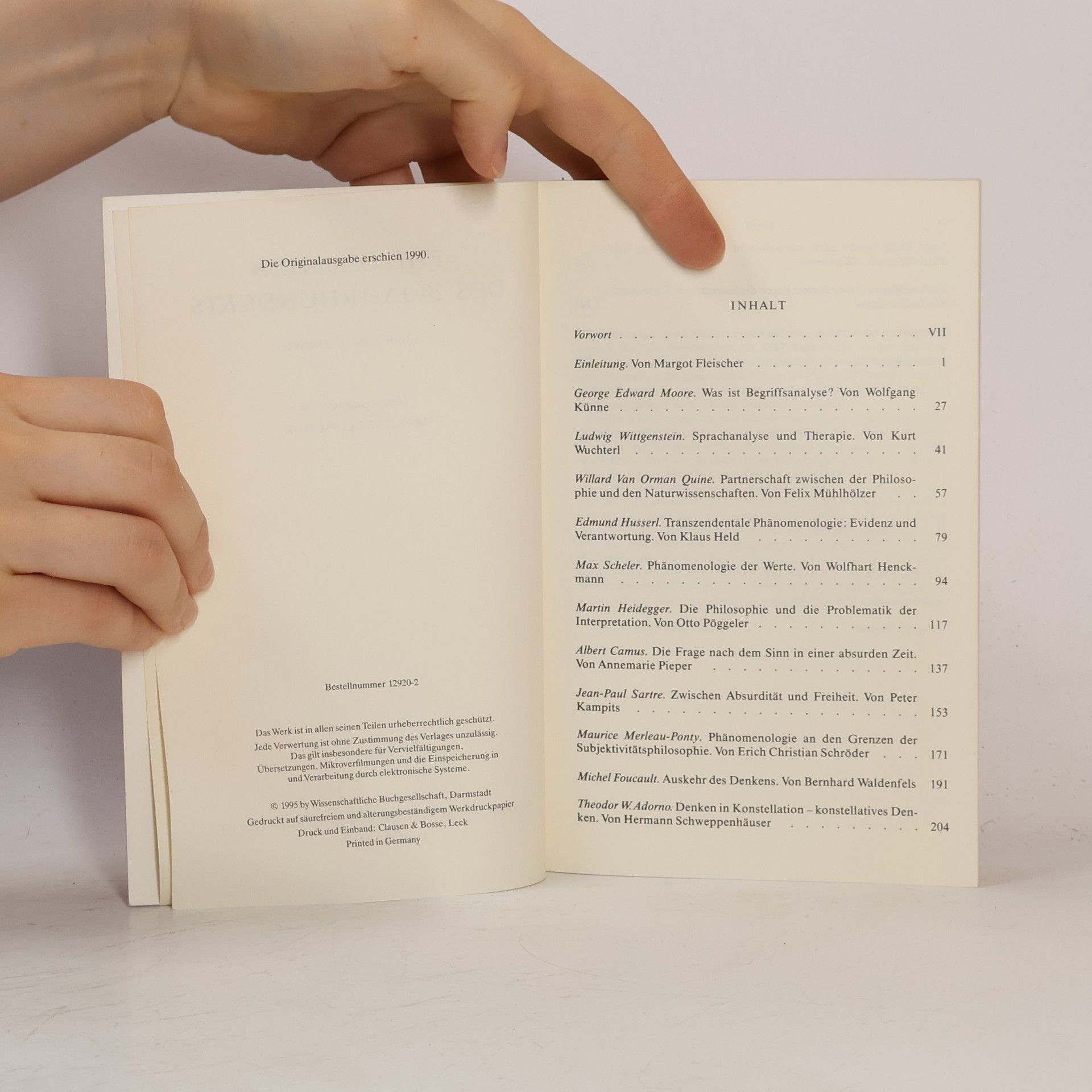 Margot Fleischer Philosophen des 20. Jahrhunderts