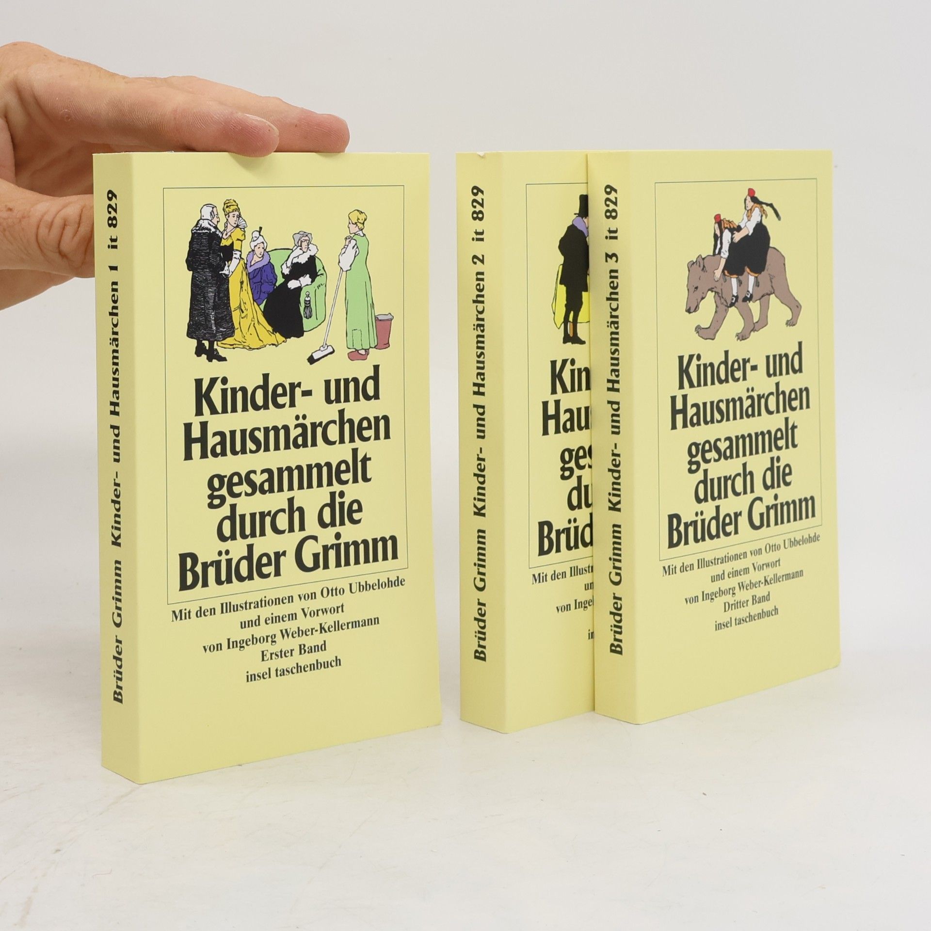 Jacob Grimm Kinder- und Hausmärchen gesammelt durch die Brüder Grimm 1-3 (3 svazky)