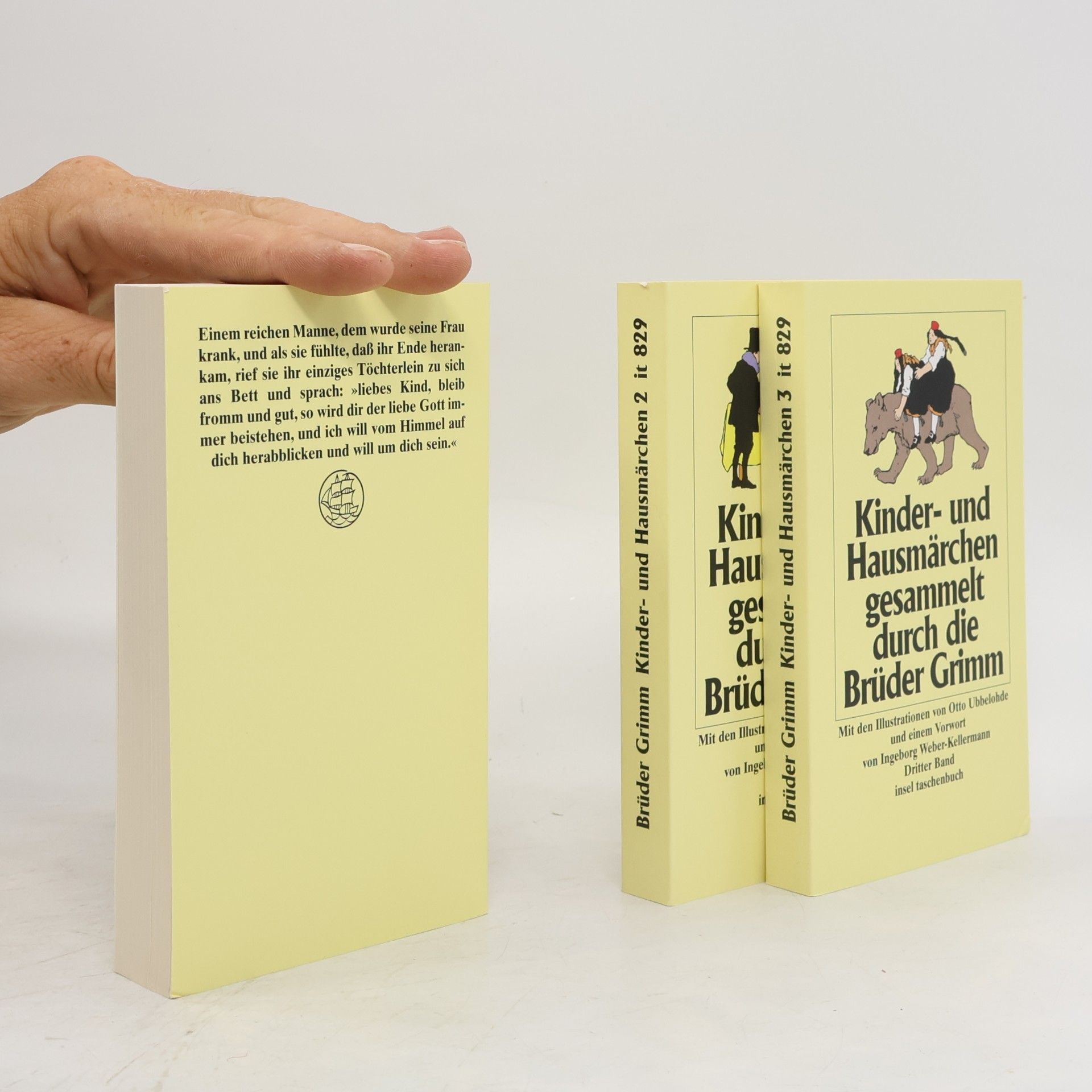 Jacob Grimm Kinder- und Hausmärchen gesammelt durch die Brüder Grimm 1-3 (3 svazky)