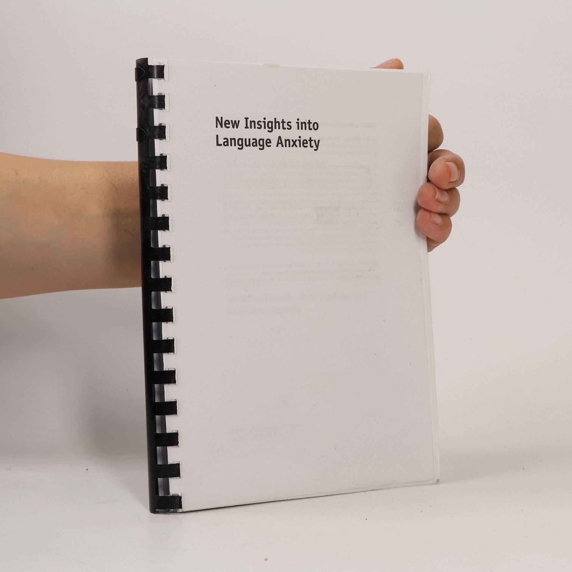 Autorenkollektiv New Insights into Language Anxiety
