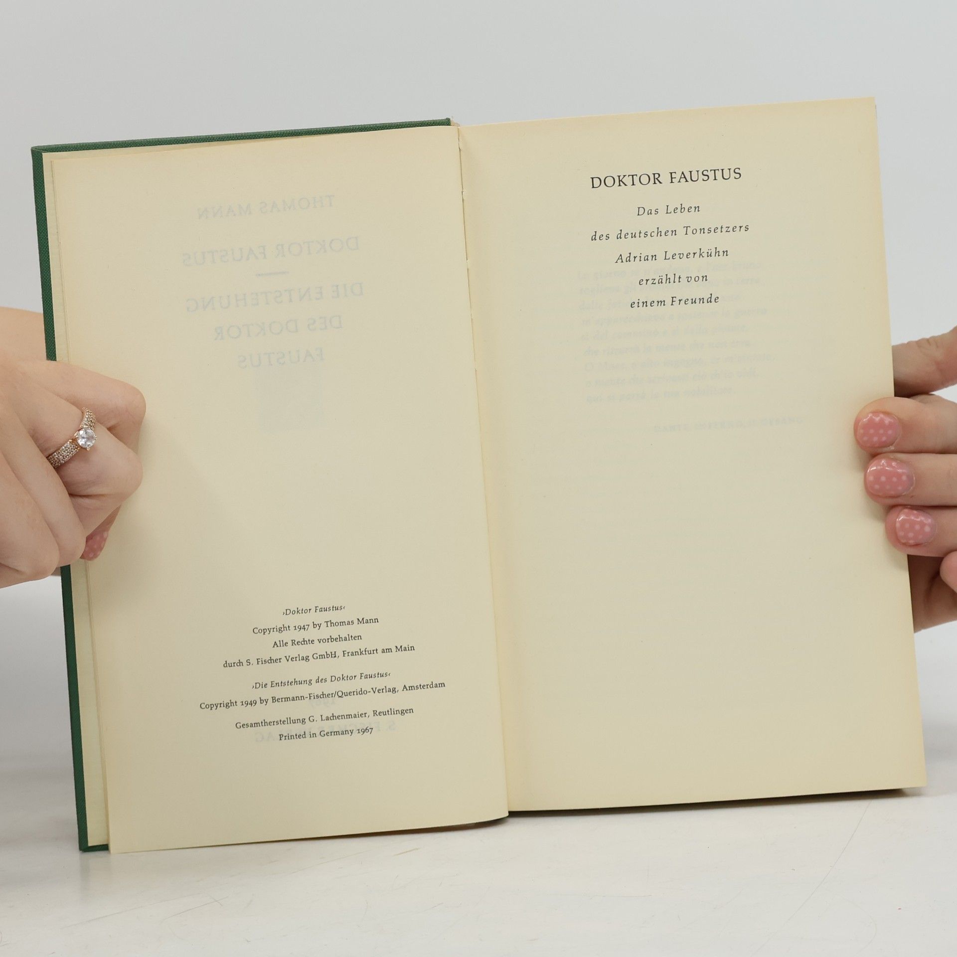 Klaus Mann Doktor Faustus. Die Entstehung des Doktor Faustus