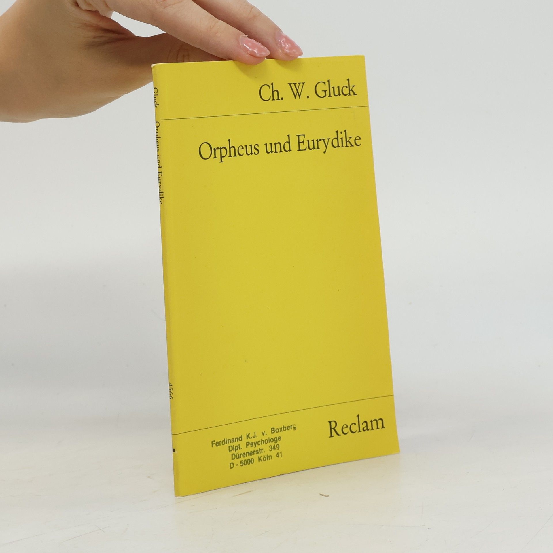 Christoph Willibald Gluck Orpheus und Eurydike