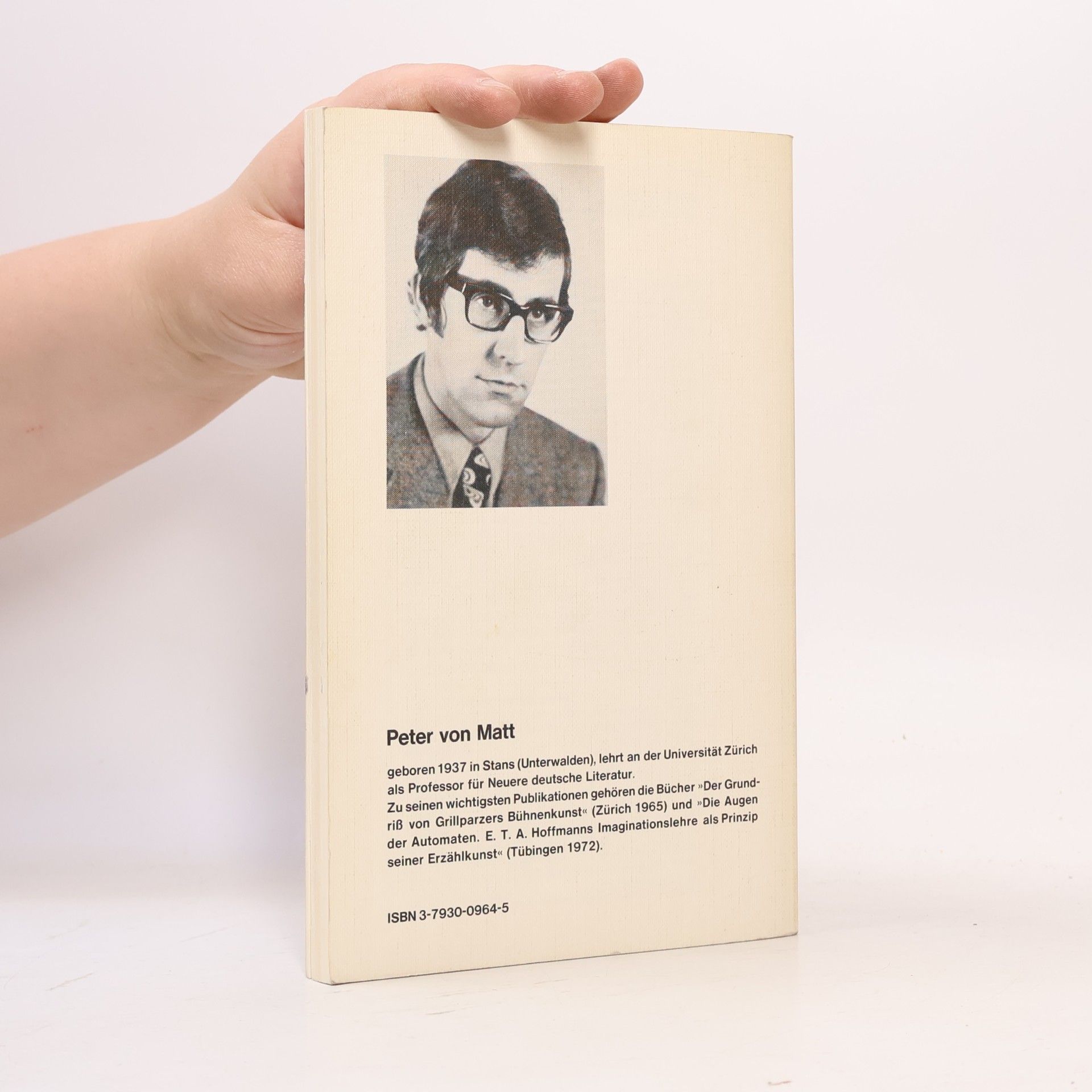 Peter von Matt Literaturwissenschaft und Psychoanalyse