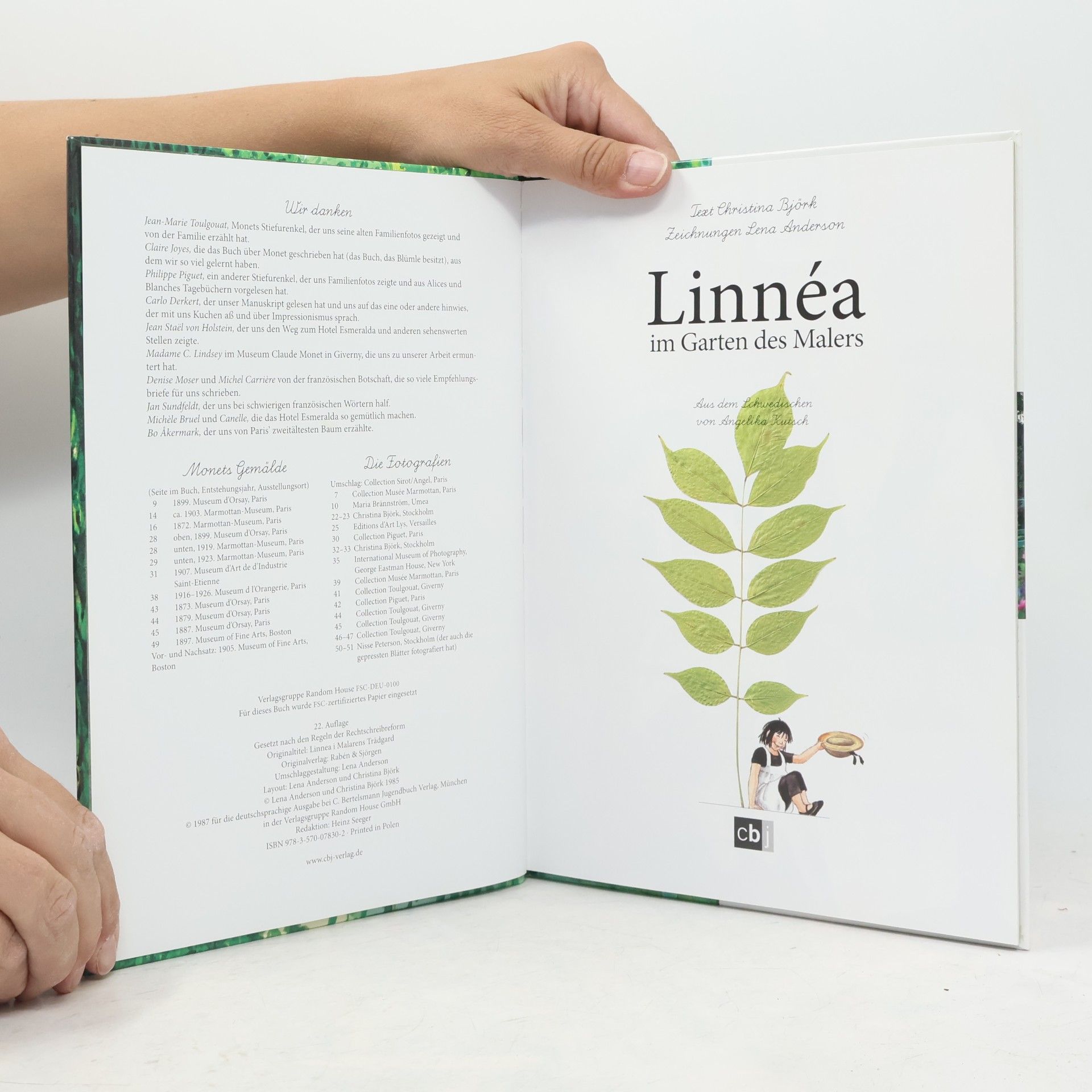 Christina Björk Linnéa im Garten des Malers