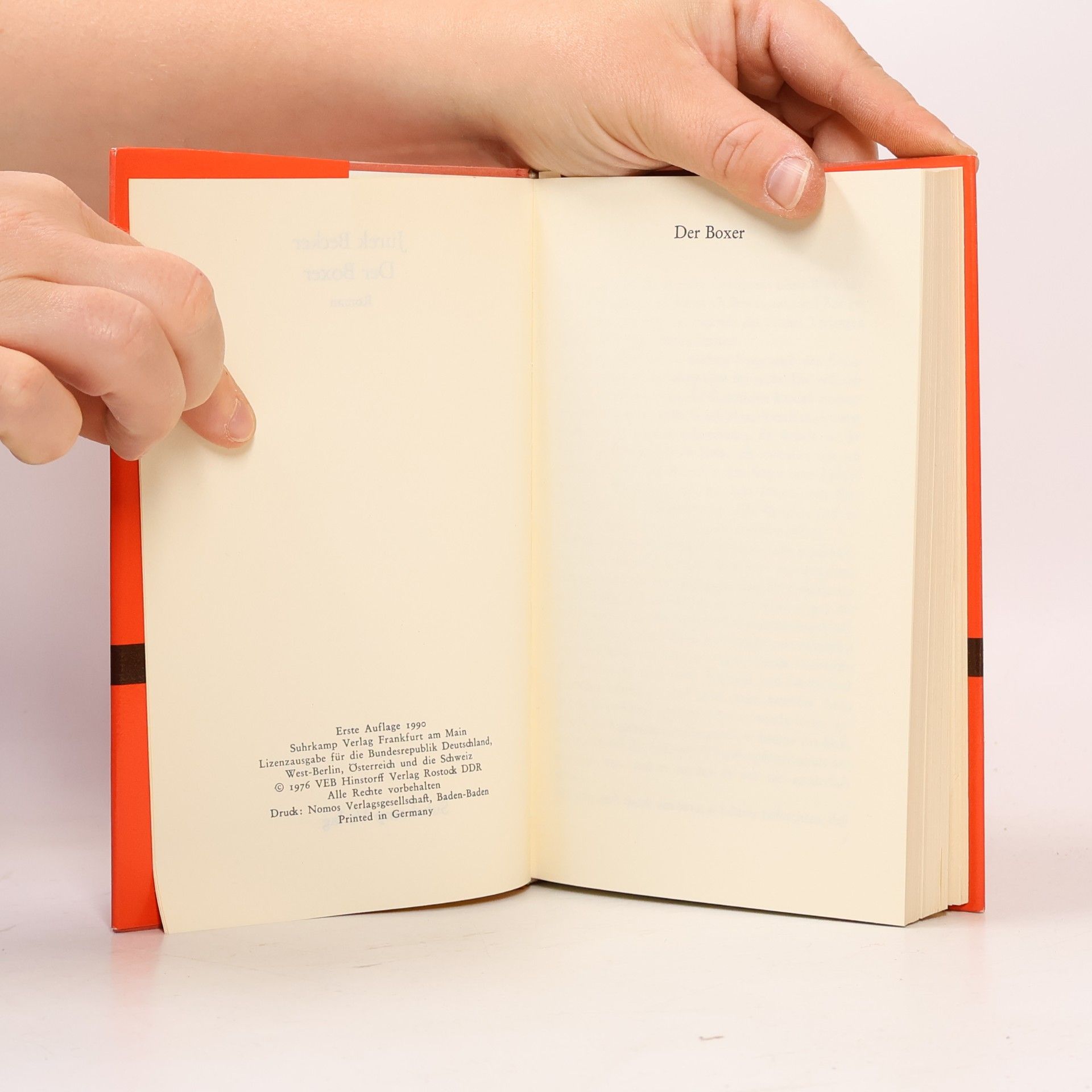 Jurek Becker Bibliothek Suhrkamp: Der Boxer. Roman.