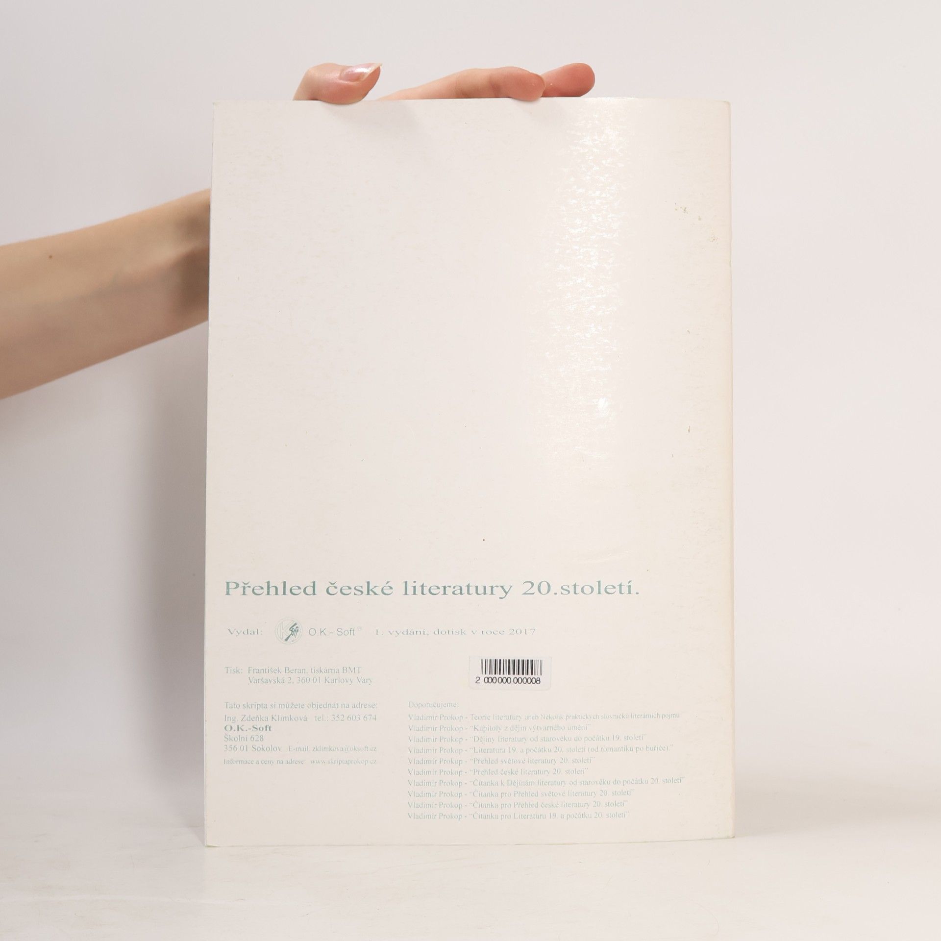 Vladimír Prokop Přehled české literatury 20. století