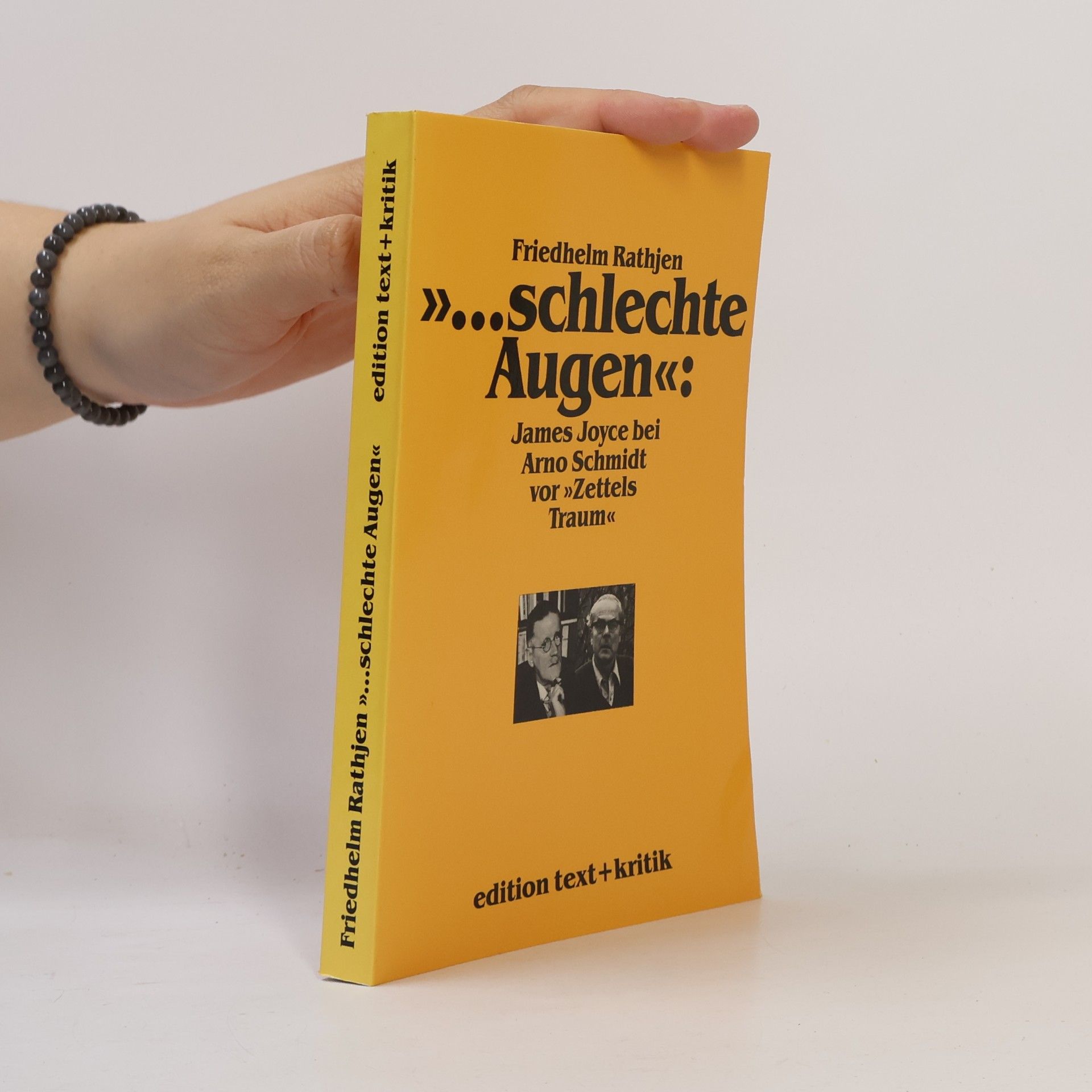 "... schlechte Augen": James Joyce bei Arno Schmidt vor "Zettels Traum"