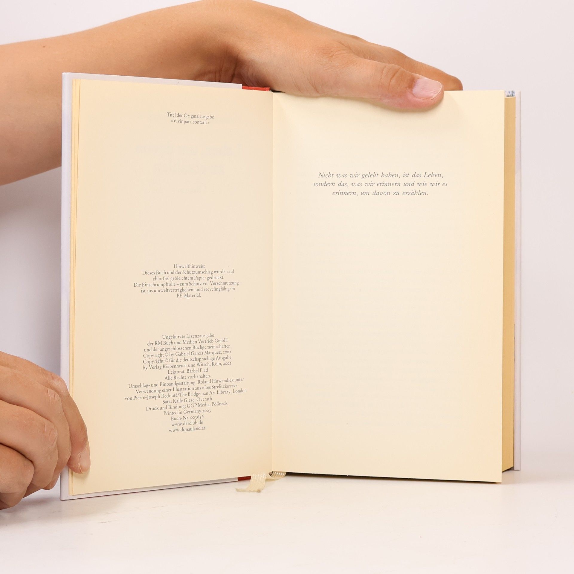 Gabriel García Márquez Leben, um davon zu erzählen
