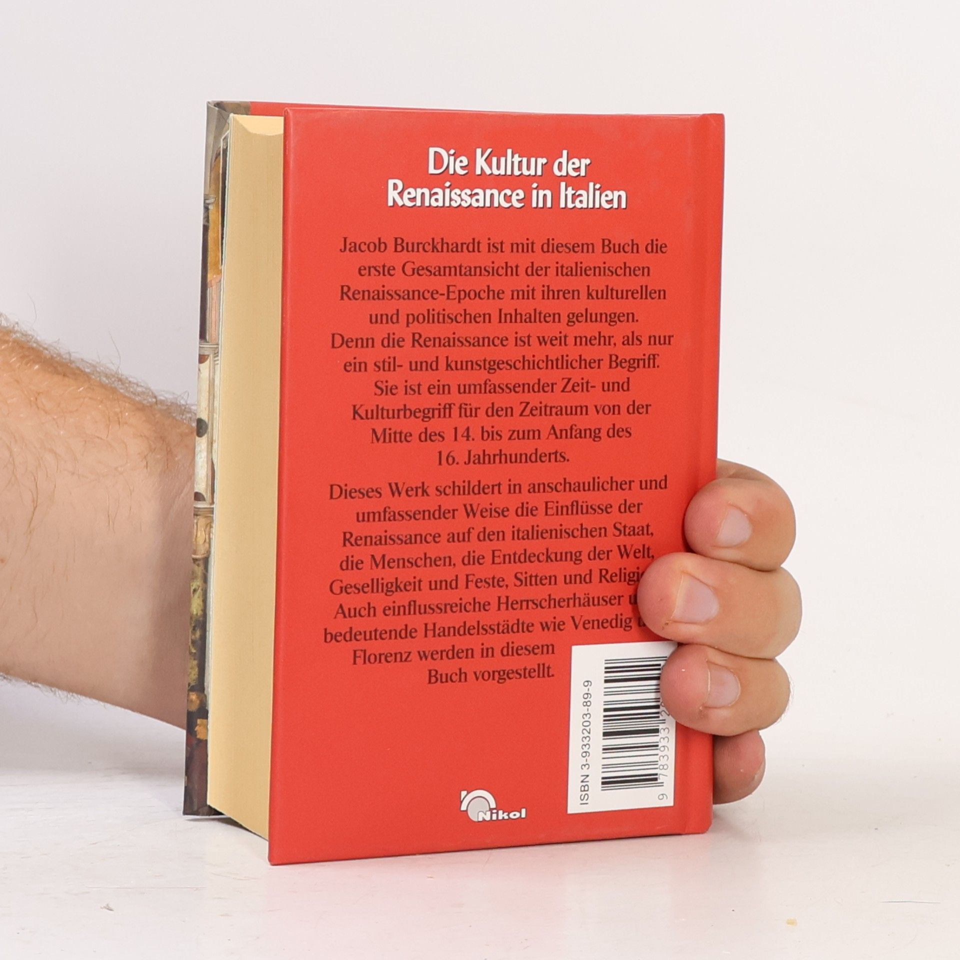 Jacob Burckhardt Die Kultur der Renaissance in Italien