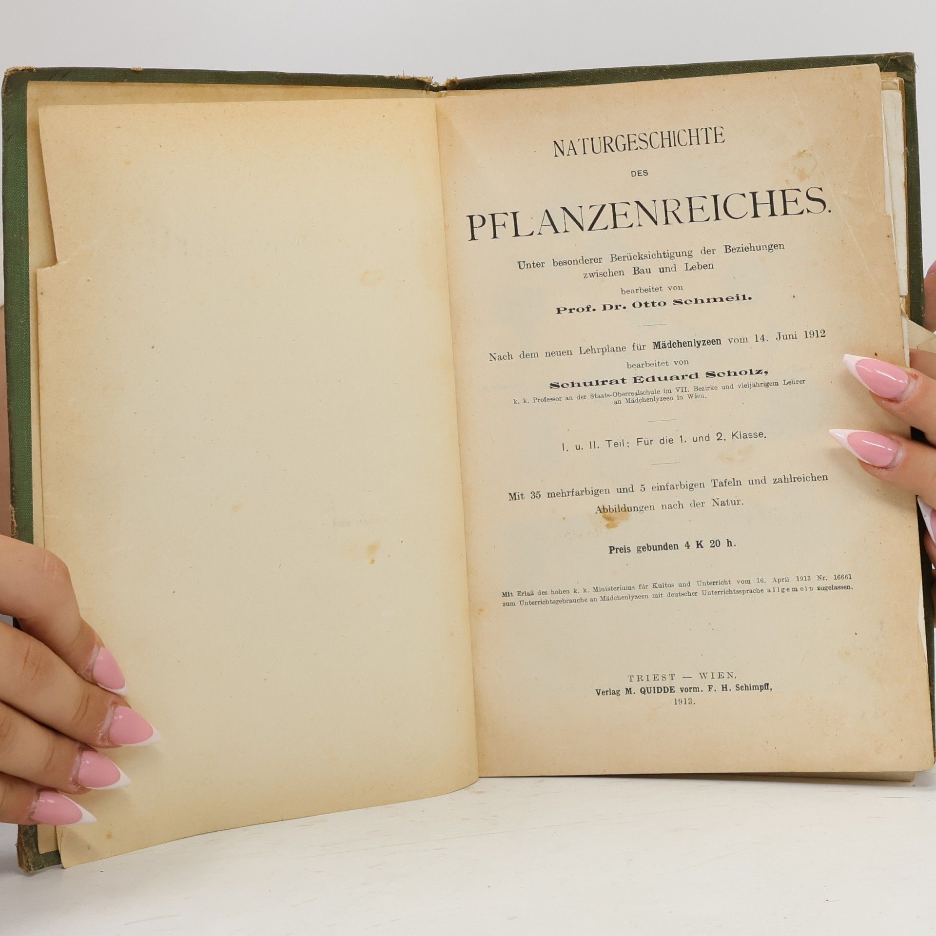 Various authors Naturgeschichte des Pflanzenreiches für Mädchen-Lyzeen I.+II.