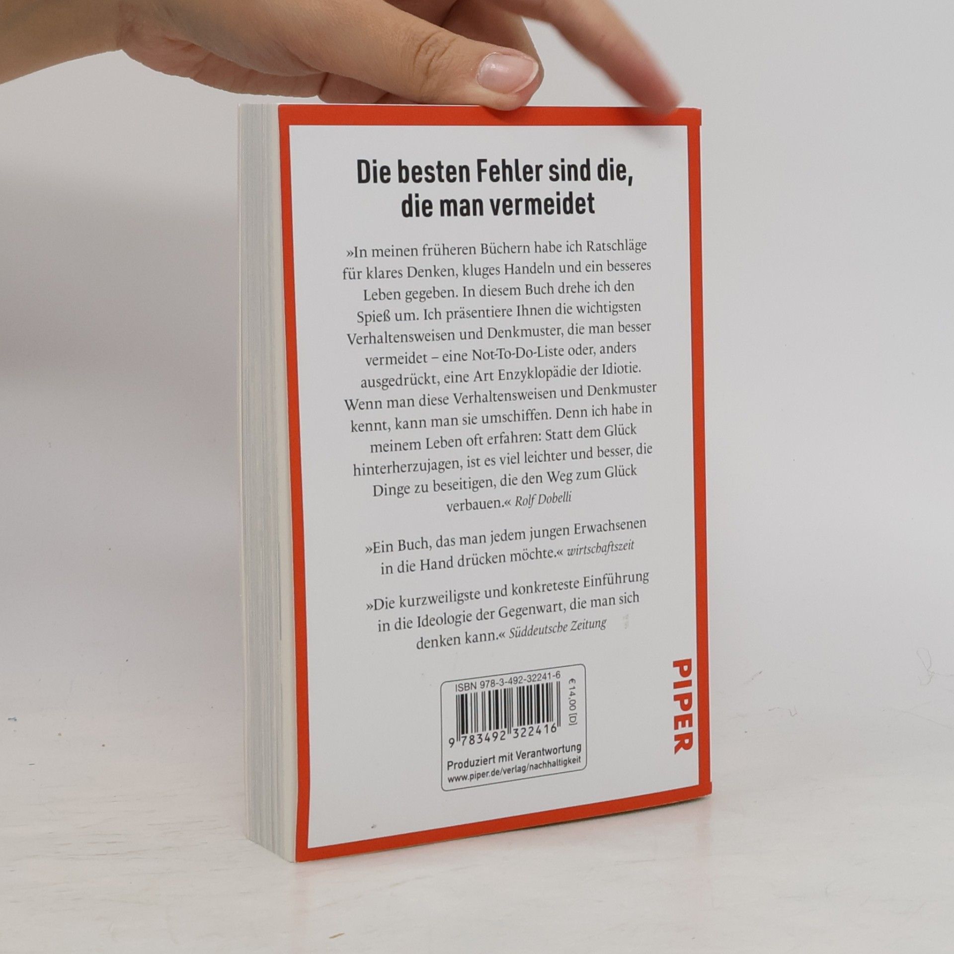 Rolf Dobelli Die Not-To-Do-Liste: 52 Wege, die größten Lebensfehler zu vermeiden | Mehr Glück und Erfolg im Leben – für Fans von »Die Kunst des klaren Denkens«