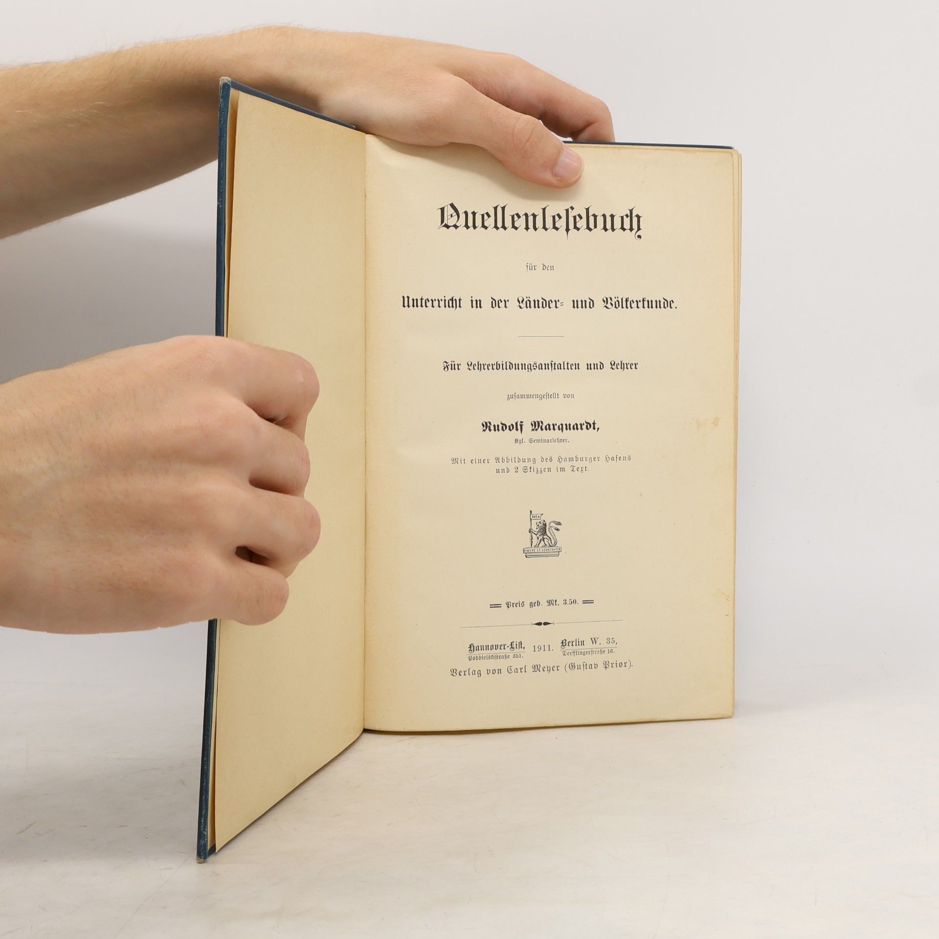 Rudolf Marquardt Quellenlesebuch für den Unterricht in der Länder und Völkerkunde