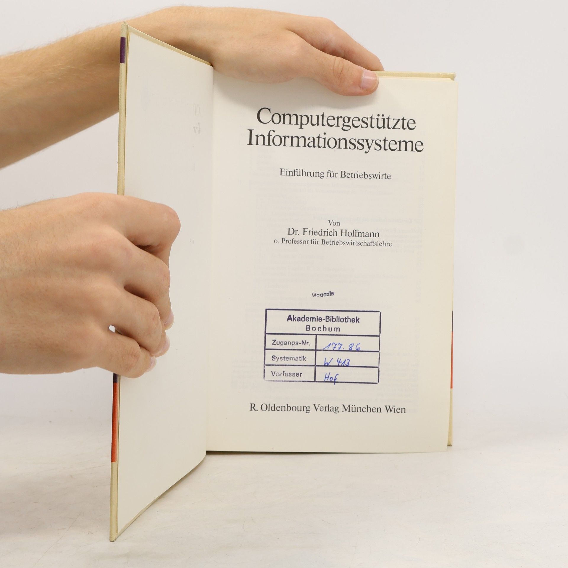 Friedrich Hoffmann Computergestützte Informationssysteme