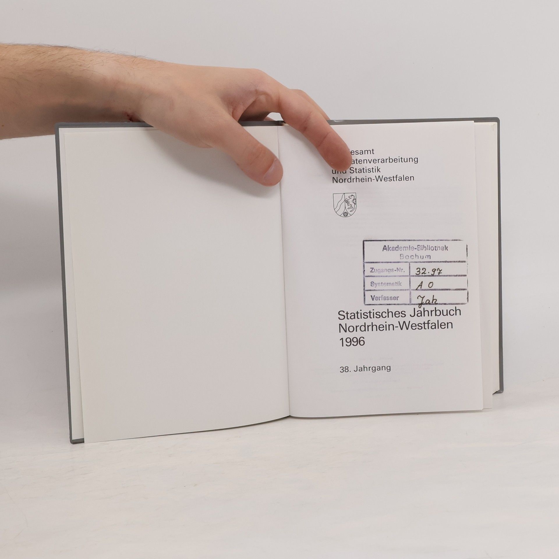 kolektiv Statistisches Jahrbuch Nordrhein-Westfalen 1996