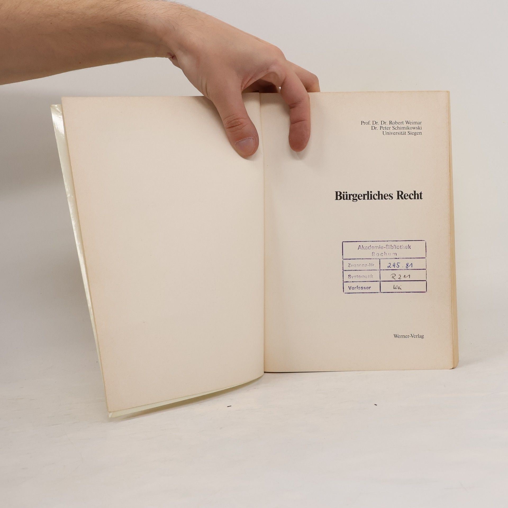 Robert Weimar Wisu-Texte: Bürgerliches Recht