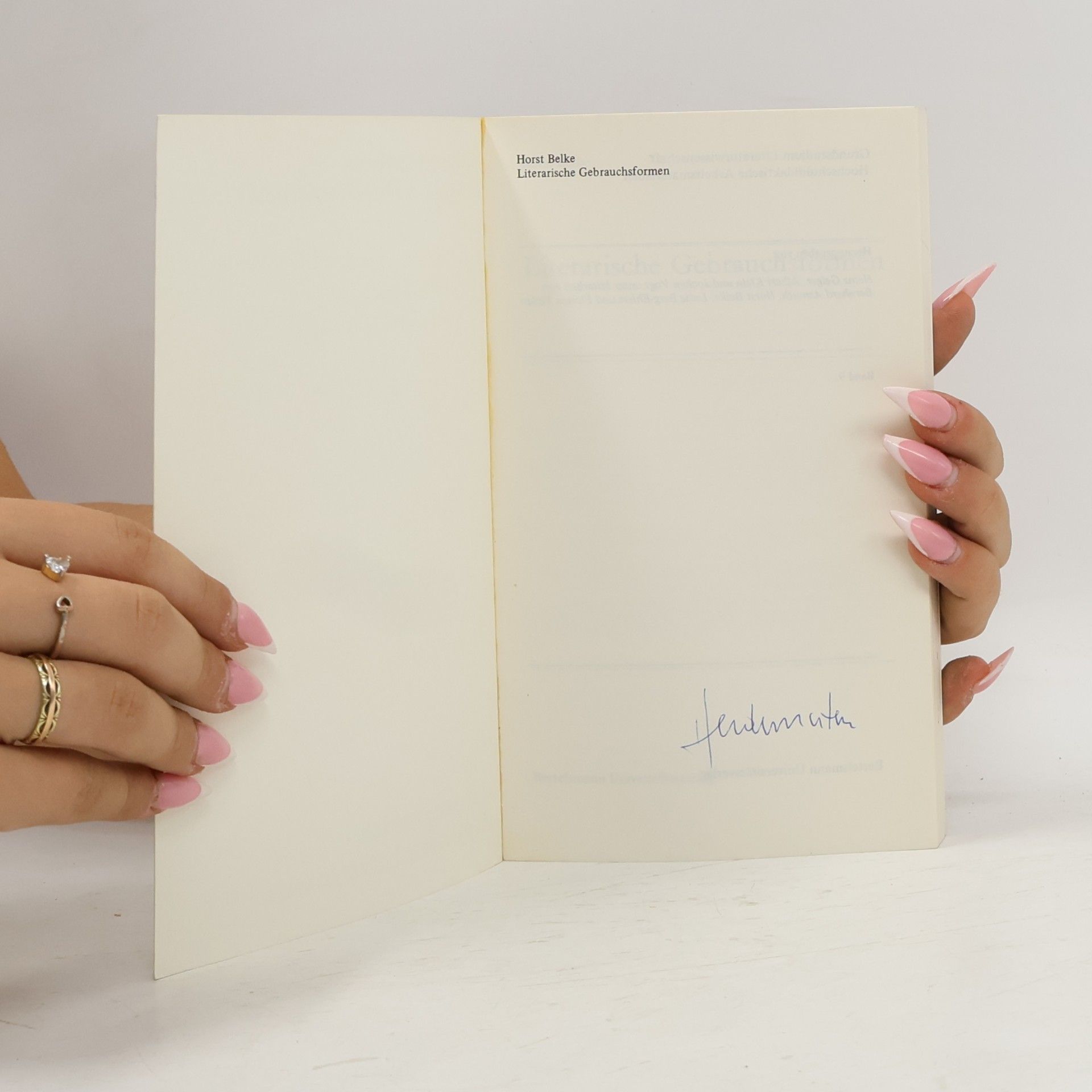 Horst Belke Literarische Gebrauchsformen