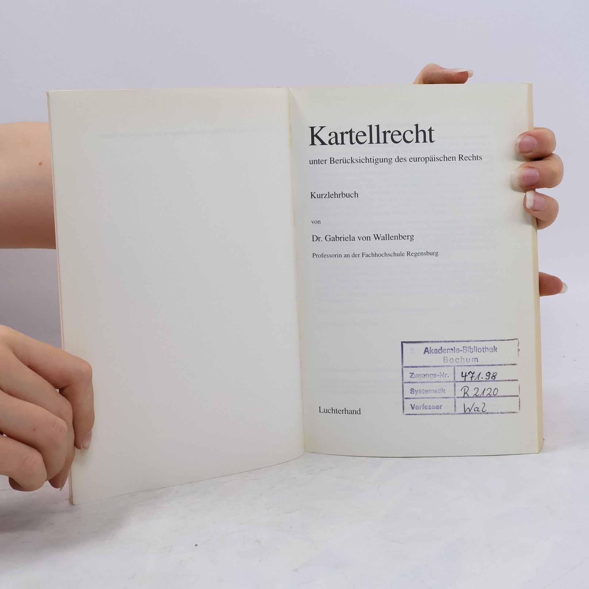 Gabriela von Wallenberg Kartellrecht