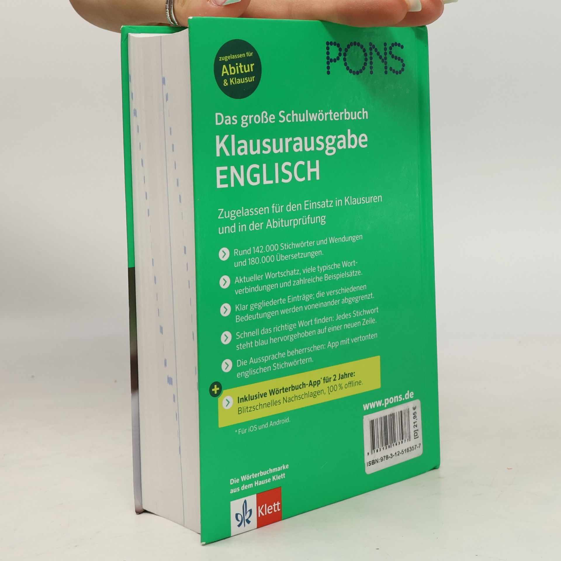 Autorenkollektiv PONS Das große Schulwörterbuch Klausurausgabe Englisch
