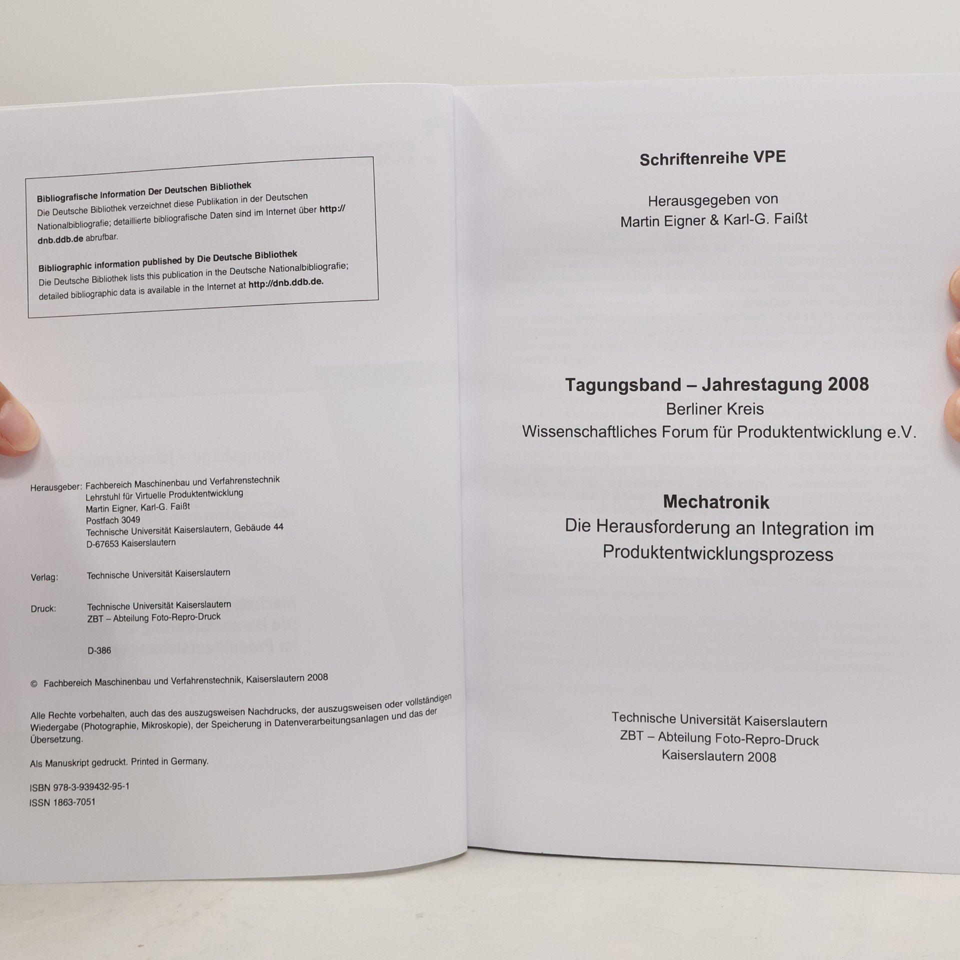 Martin Eigner Schriftenreihe VPE - 3: Mechatronik – Die Herausforderung an Integration im Produktentstehungsprozess