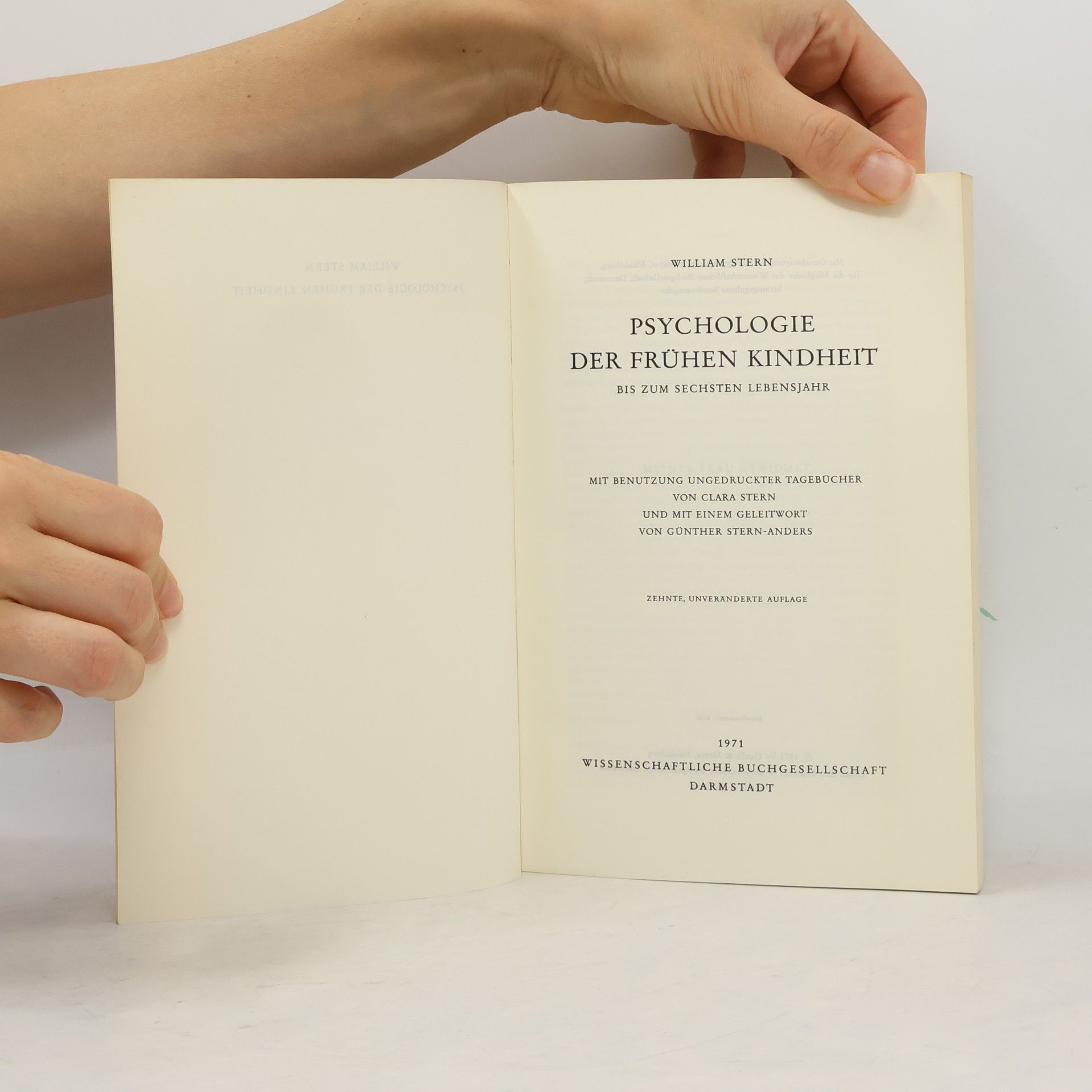 William Stern Psychologie der frühen Kindheit bis zum sechsten Lebensjahr