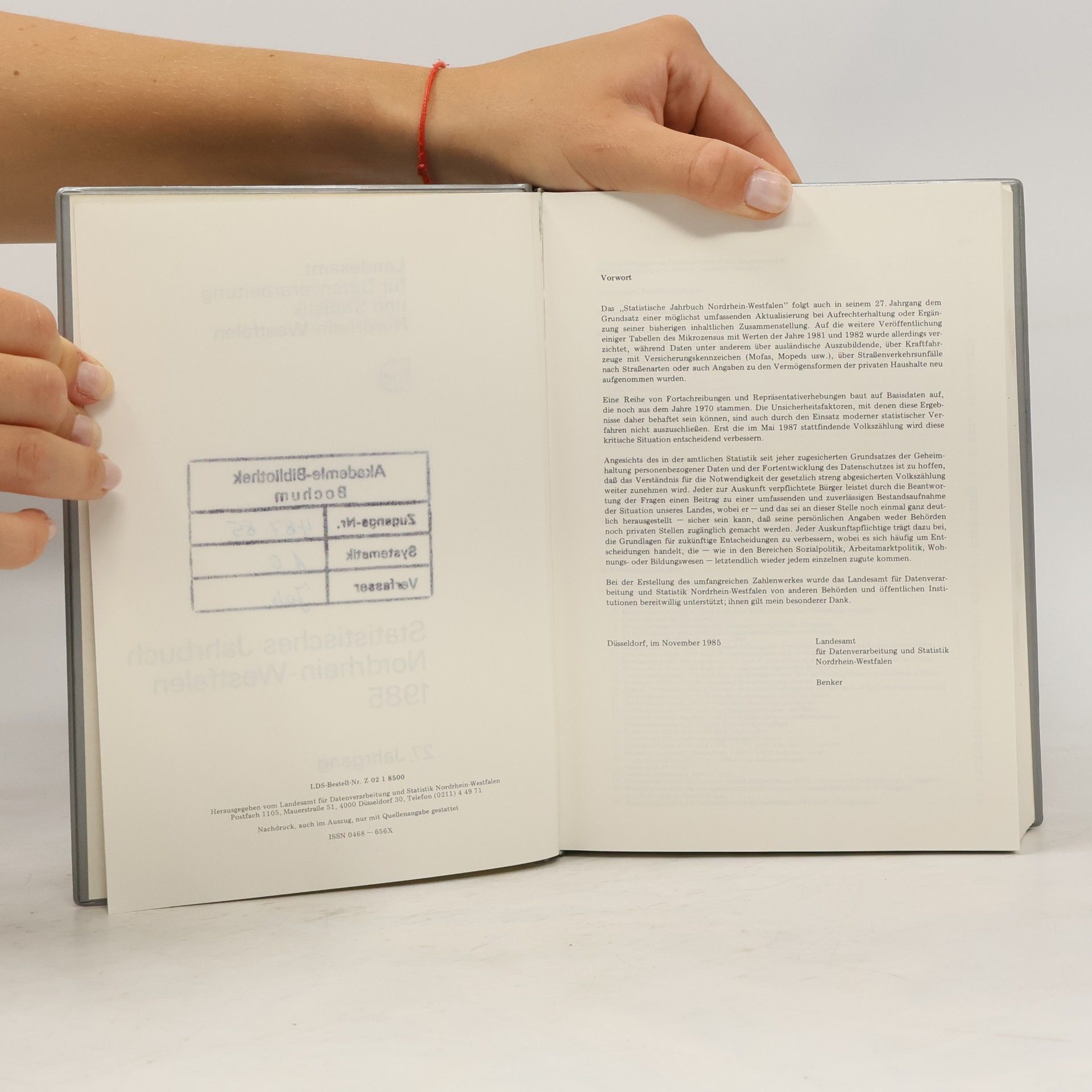 kolektiv Statistisches Jahrbuch Nordrhein-Westfalen 1985