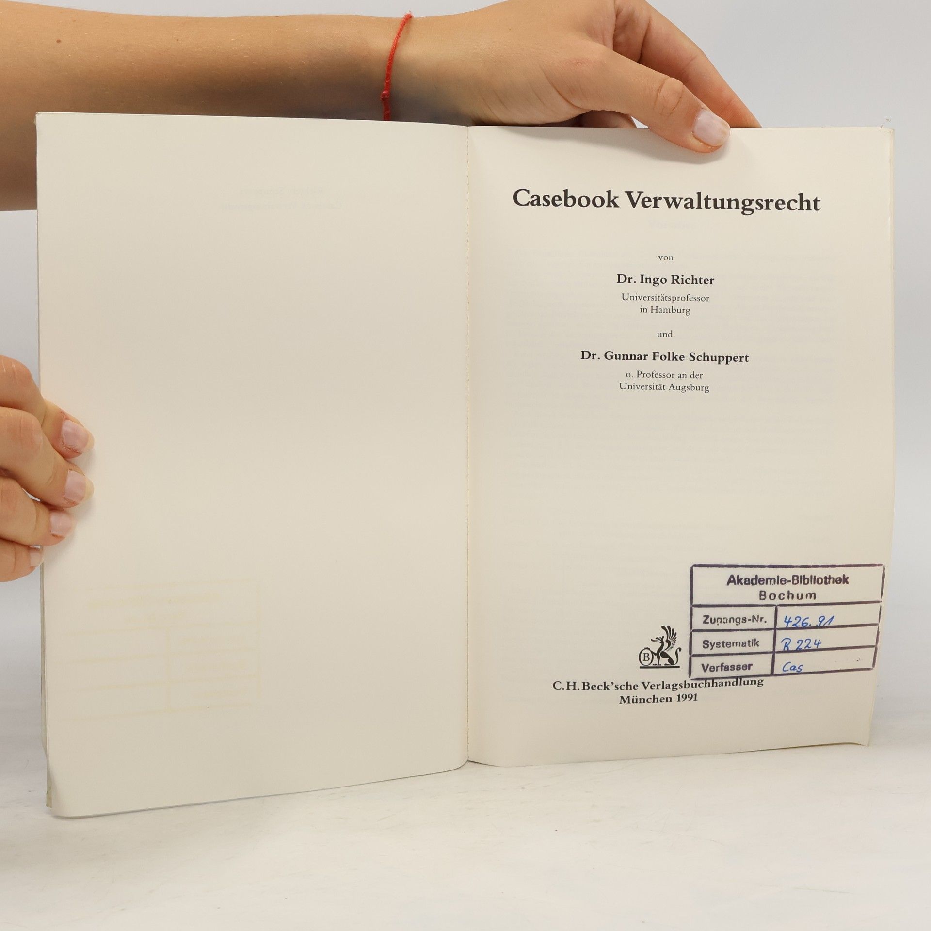 Ingo Richter Casebook Verwaltungsrecht