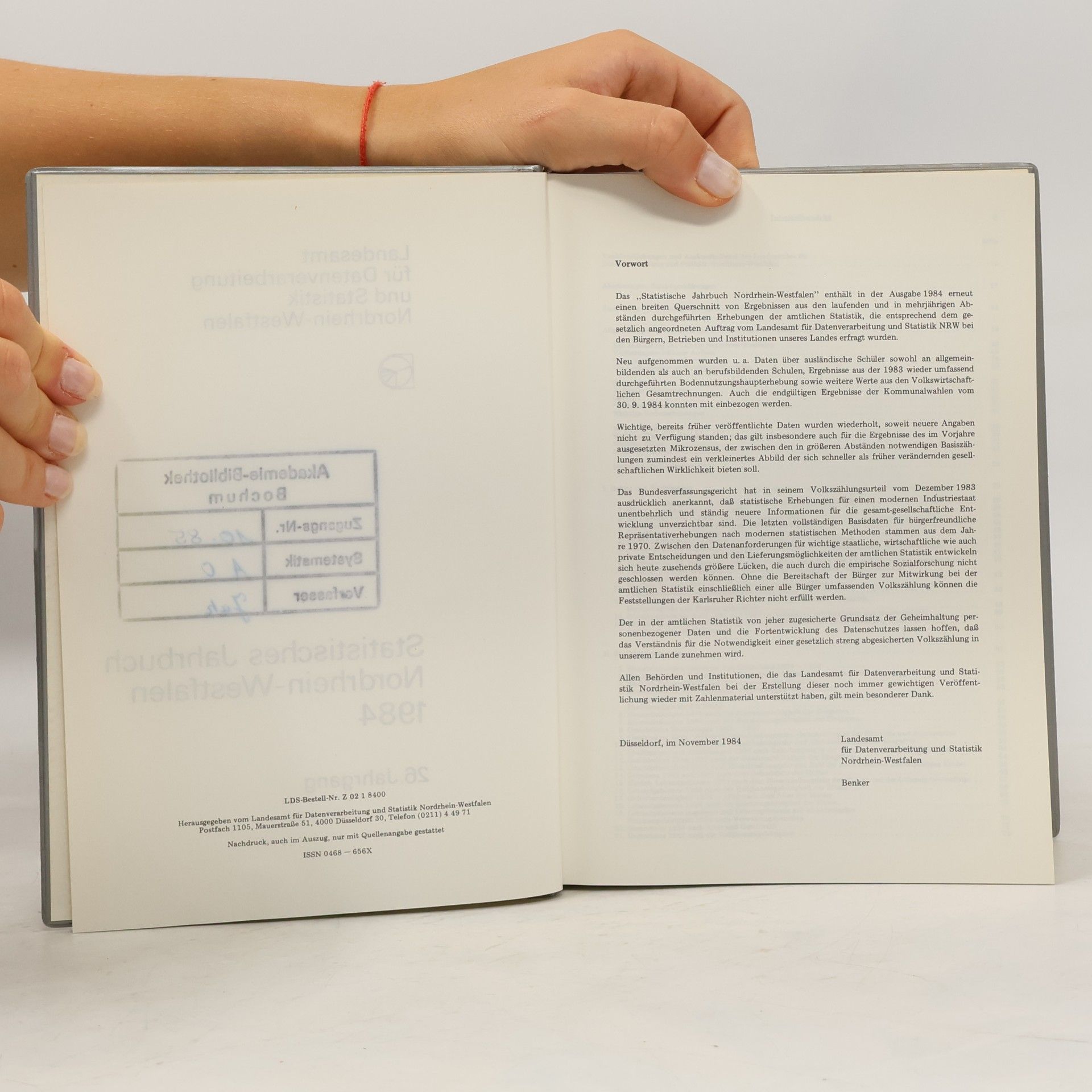 kolektiv Statistisches Jahrbuch Nordrhein-Westfalen 1984