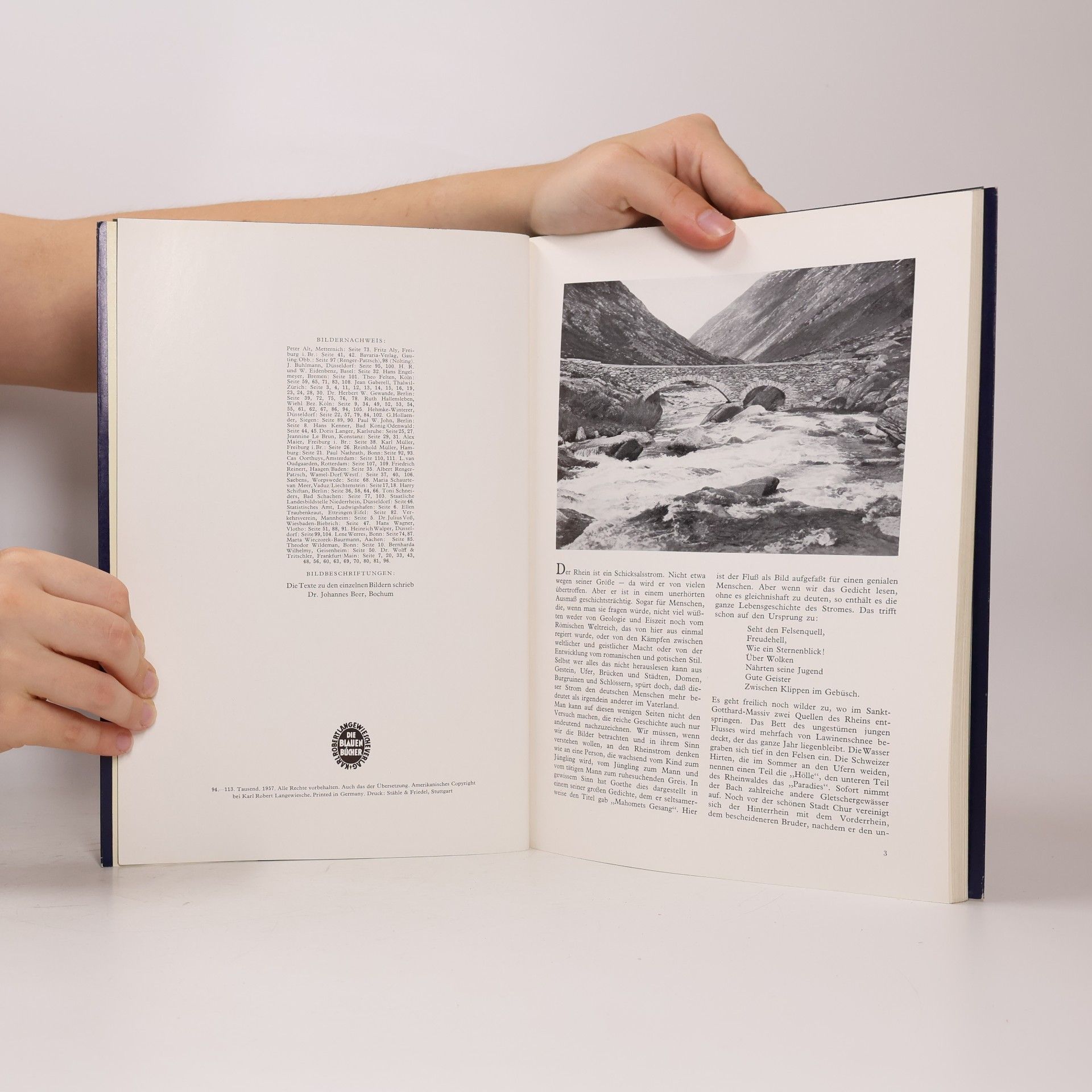 Elly Heuss-Knapp Das Blaue Buch vom Rhein