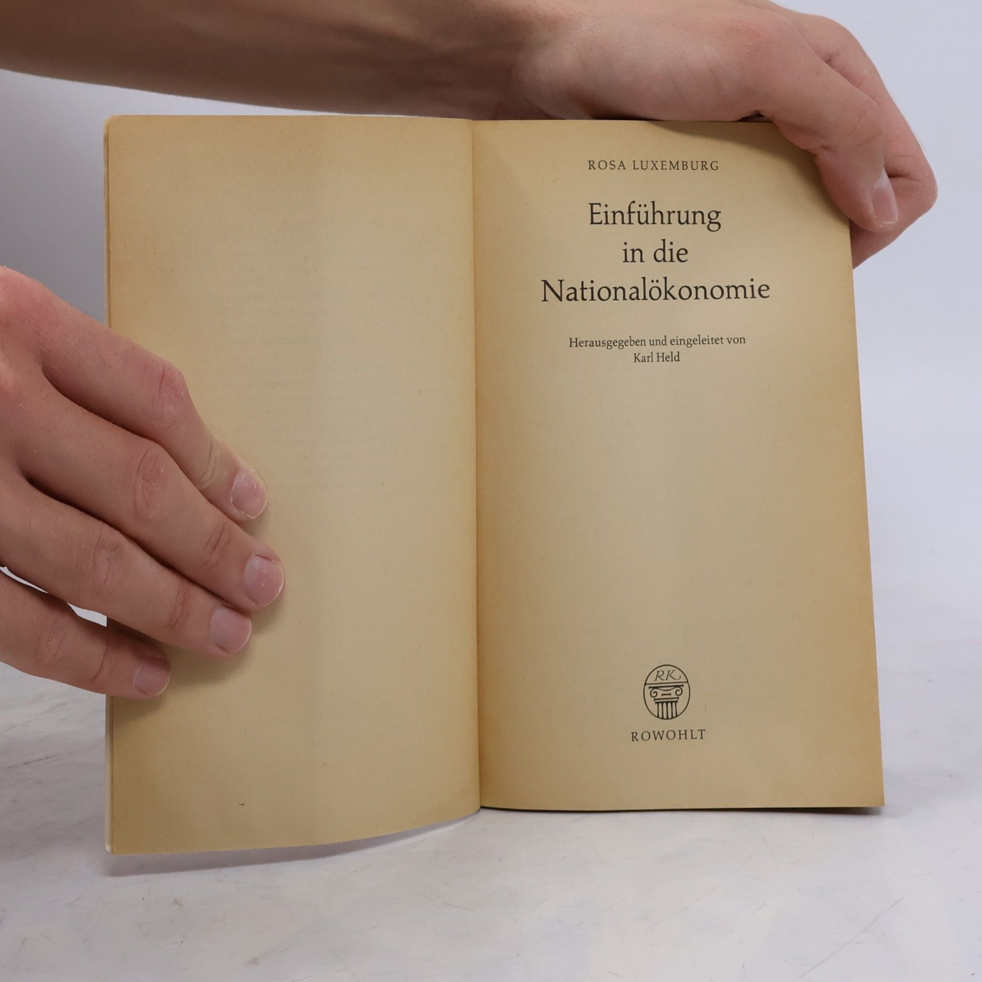 Rosa Luxemburg Einführung in die Nationalökonomie