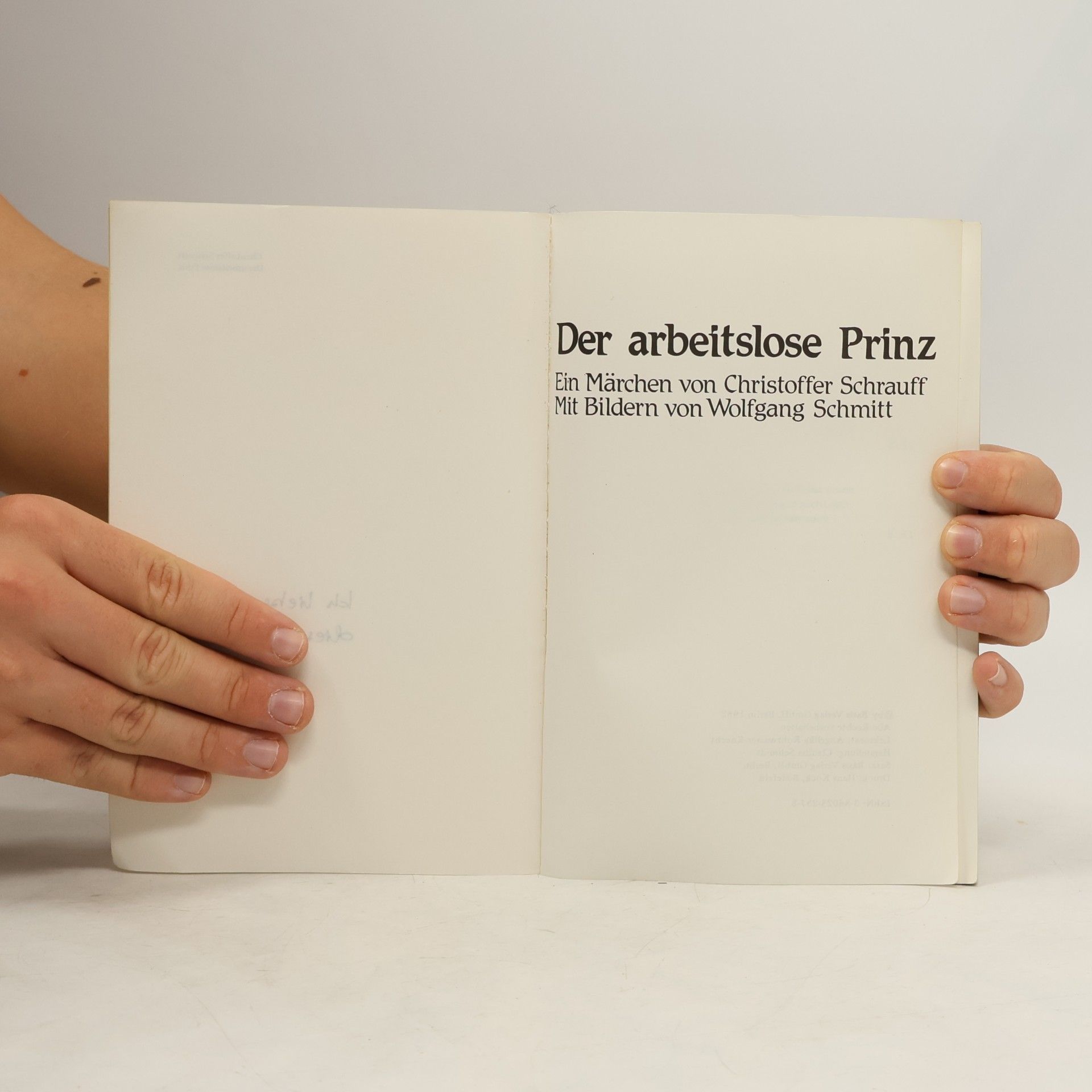Christoffer Schrauff Der arbeitslose Prinz. Ein Märchen