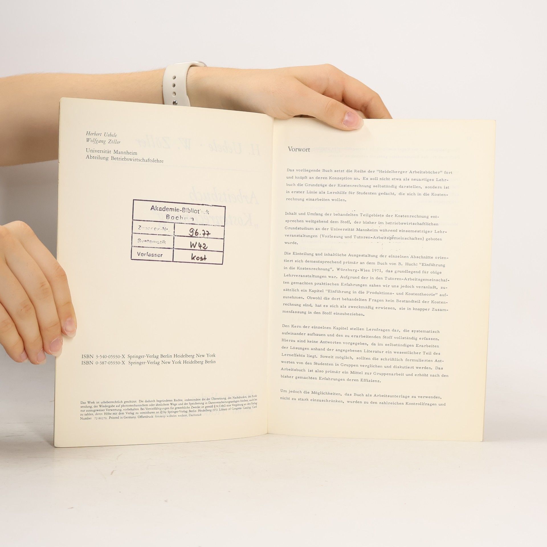 Wolfgang Zöller Heidelberger Arbeitsbücher - 6: Arbeitsbuch „Kostenrechnung”