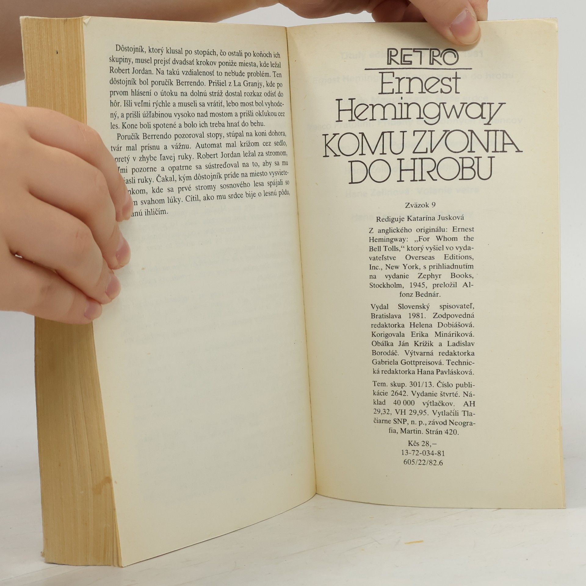 Ernest Hemingway Komu zvonia do hrobu