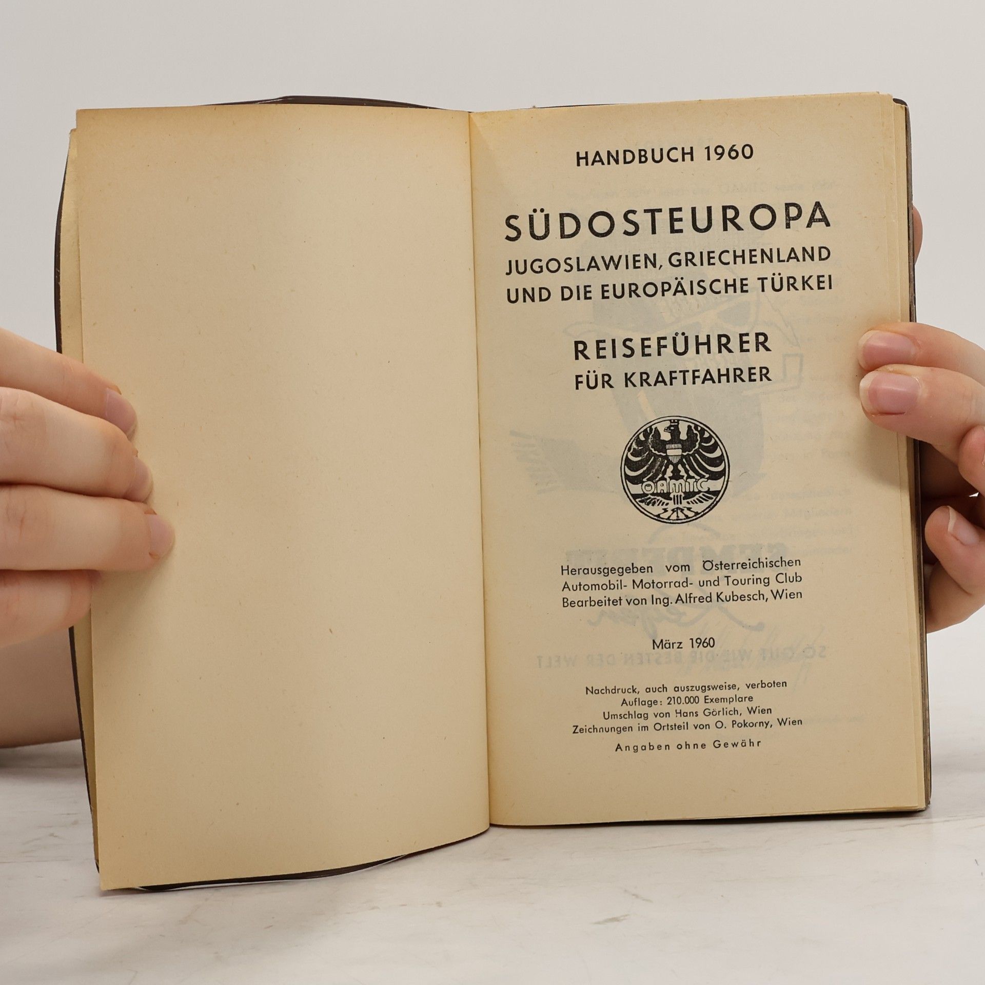 Alfred Kubesch Handbuch 1960: Südosteuropa