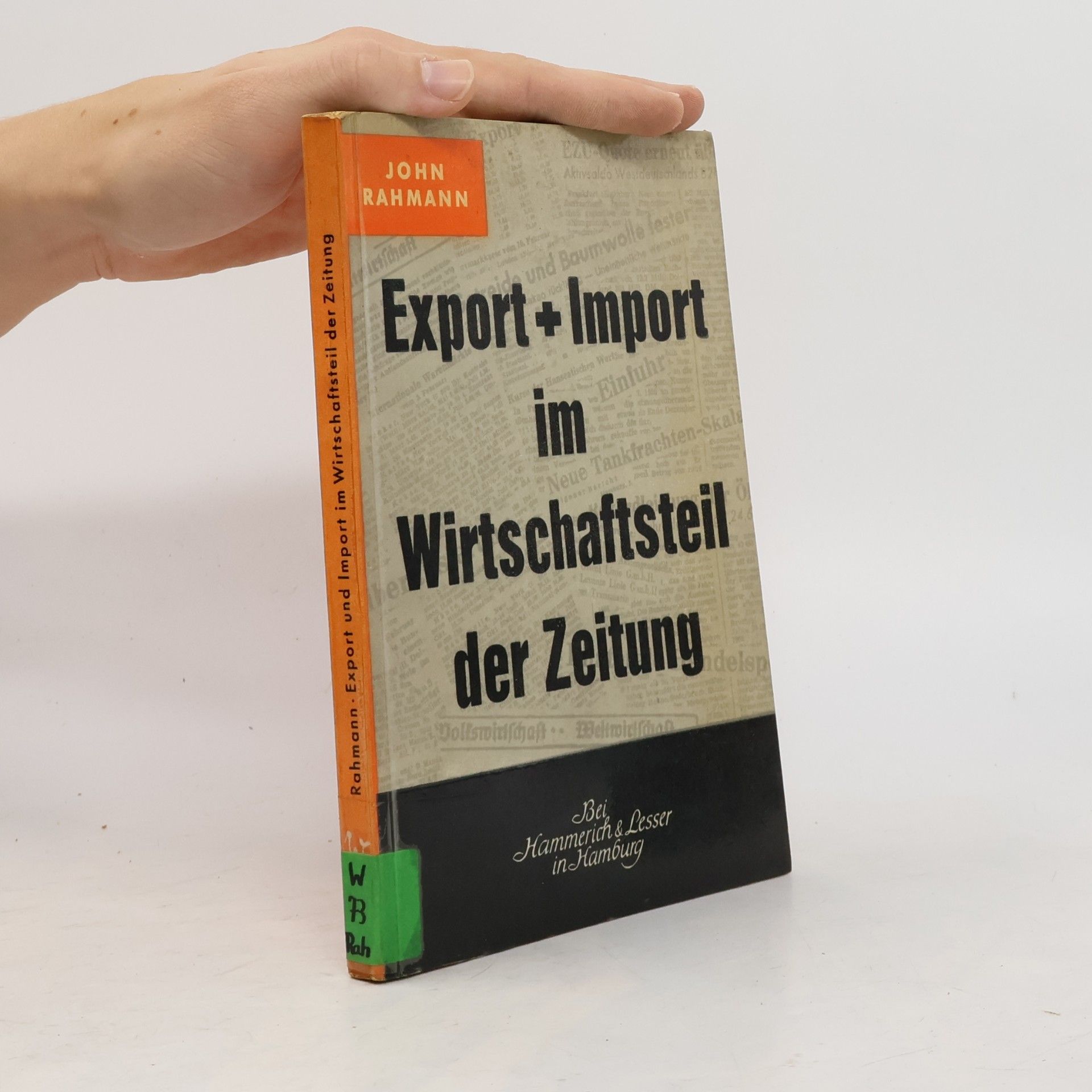 John Rahmann Export+Import im Wirtschaftsteil der Zeitung