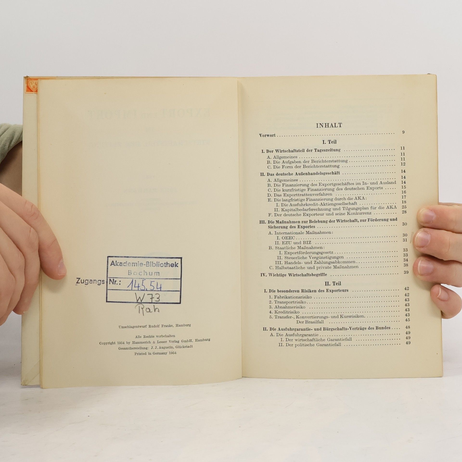 John Rahmann Export+Import im Wirtschaftsteil der Zeitung
